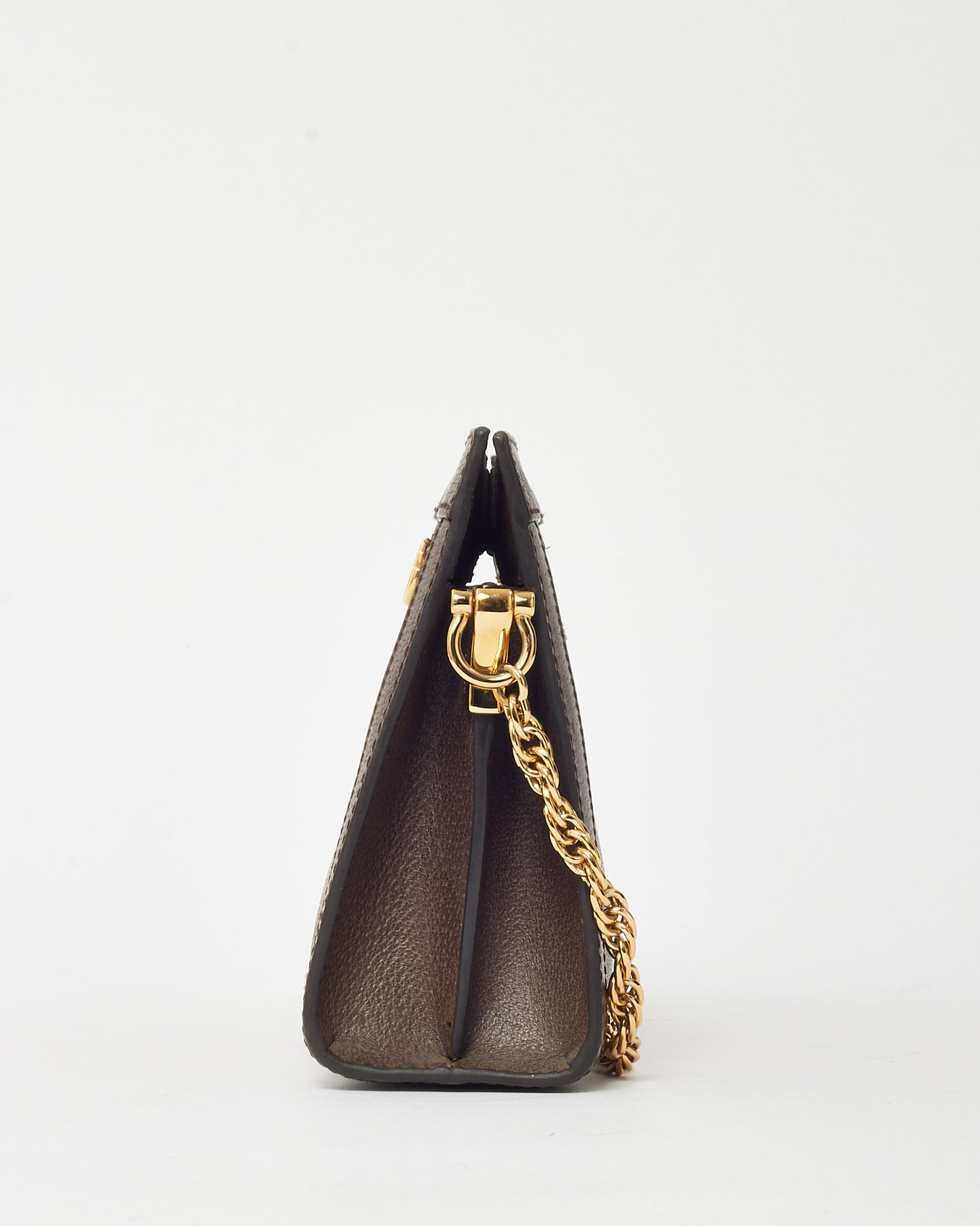 Gucci Beige & Ebony GG Supreme Monogram Canvas Ophidia Medium Chain Shoulder Bag