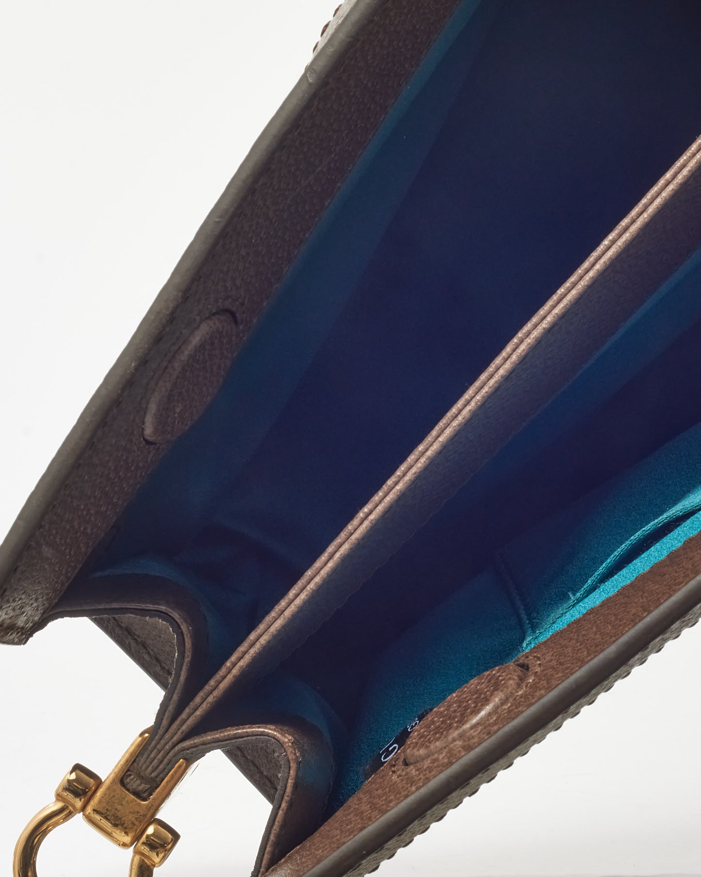 Gucci Beige & Ebony GG Supreme Monogram Canvas Ophidia Medium Chain Shoulder Bag