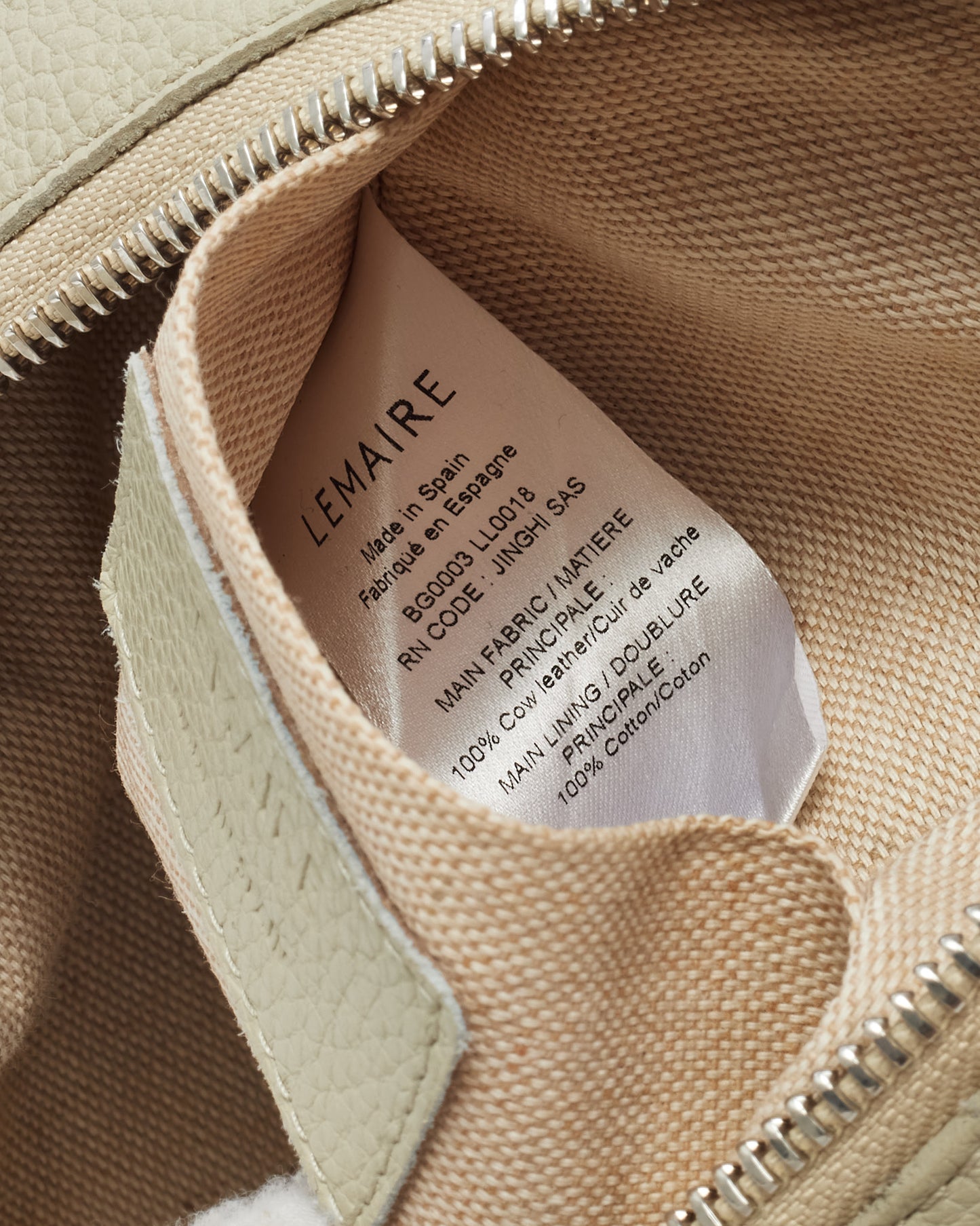 Lemaire Dusty Khaki Leather Small Croissant Bag