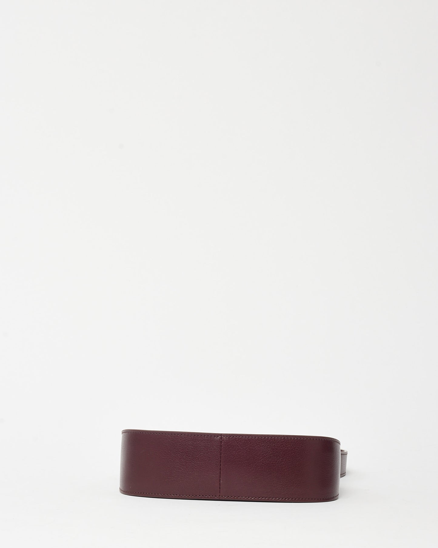 The Row Burgundy Leather Half Moon Shoulder Bag