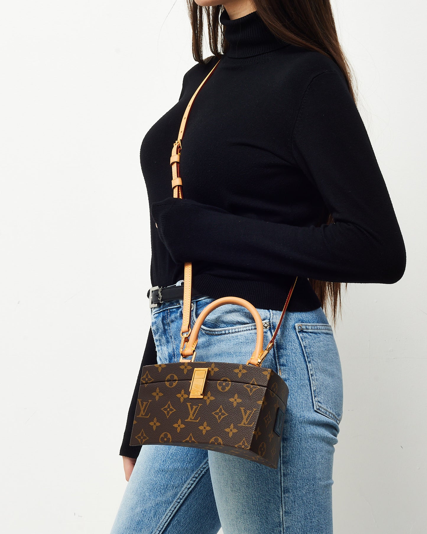 Louis Vuitton x Frank Gehry Limited Edition Monogram Canvas Twisted Box Bag with Strap