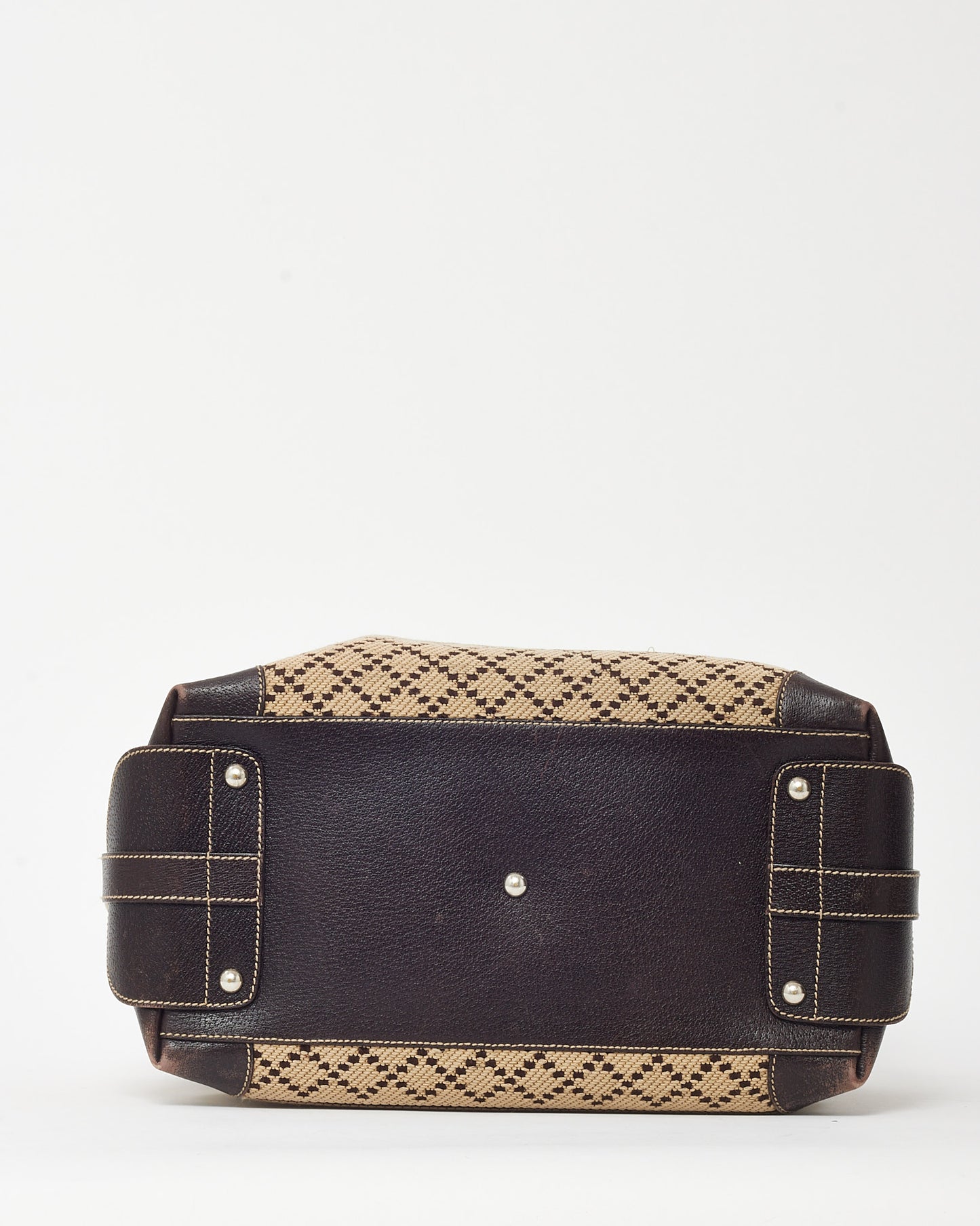 Gucci Beige Jacquard Diamante Canvas Logo Hysteria Large Boston Bag