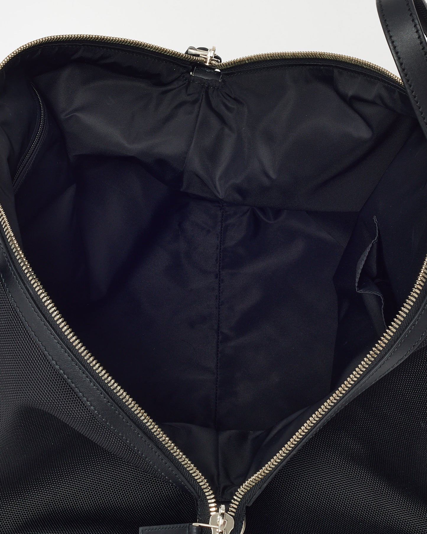 Gucci Black Web Techno Canvas Dome Duffle Bag with Strap