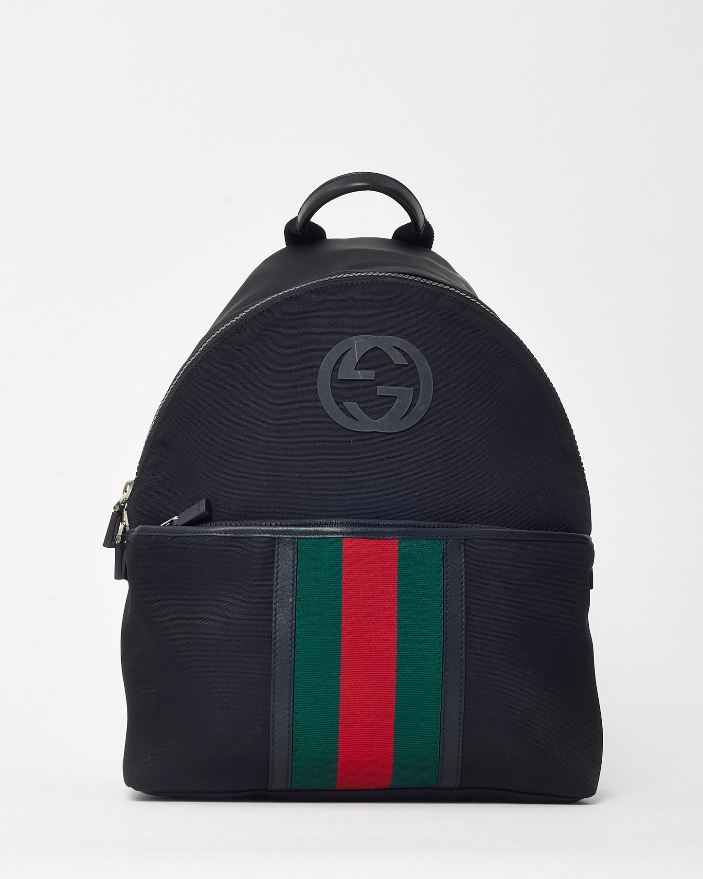 Gucci Black Techno Canvas Web Parana GG Logo Backpack