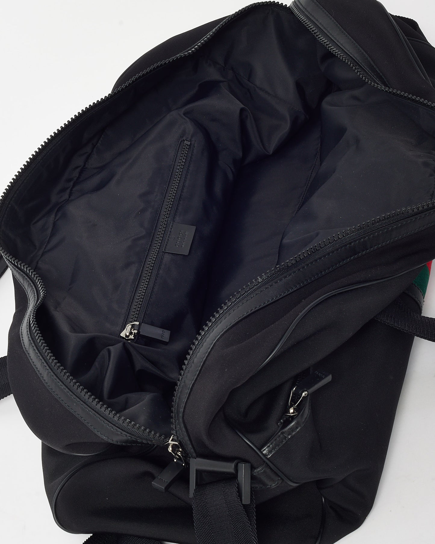 Gucci Black Techno Canvas Web Parana GG Logo Duffle Bag with Strap