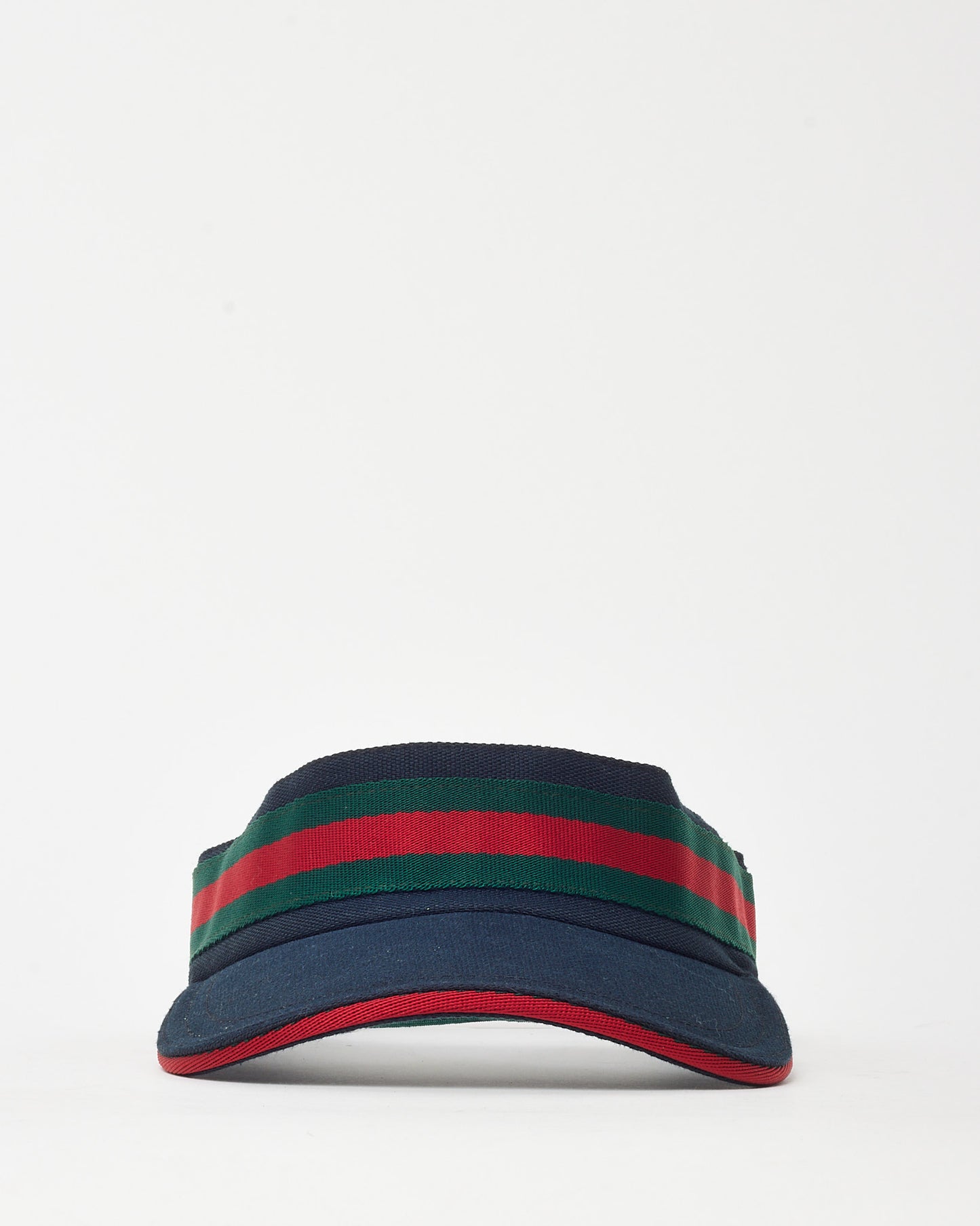 Gucci Black Canvas Web Sherry Line Visor - M