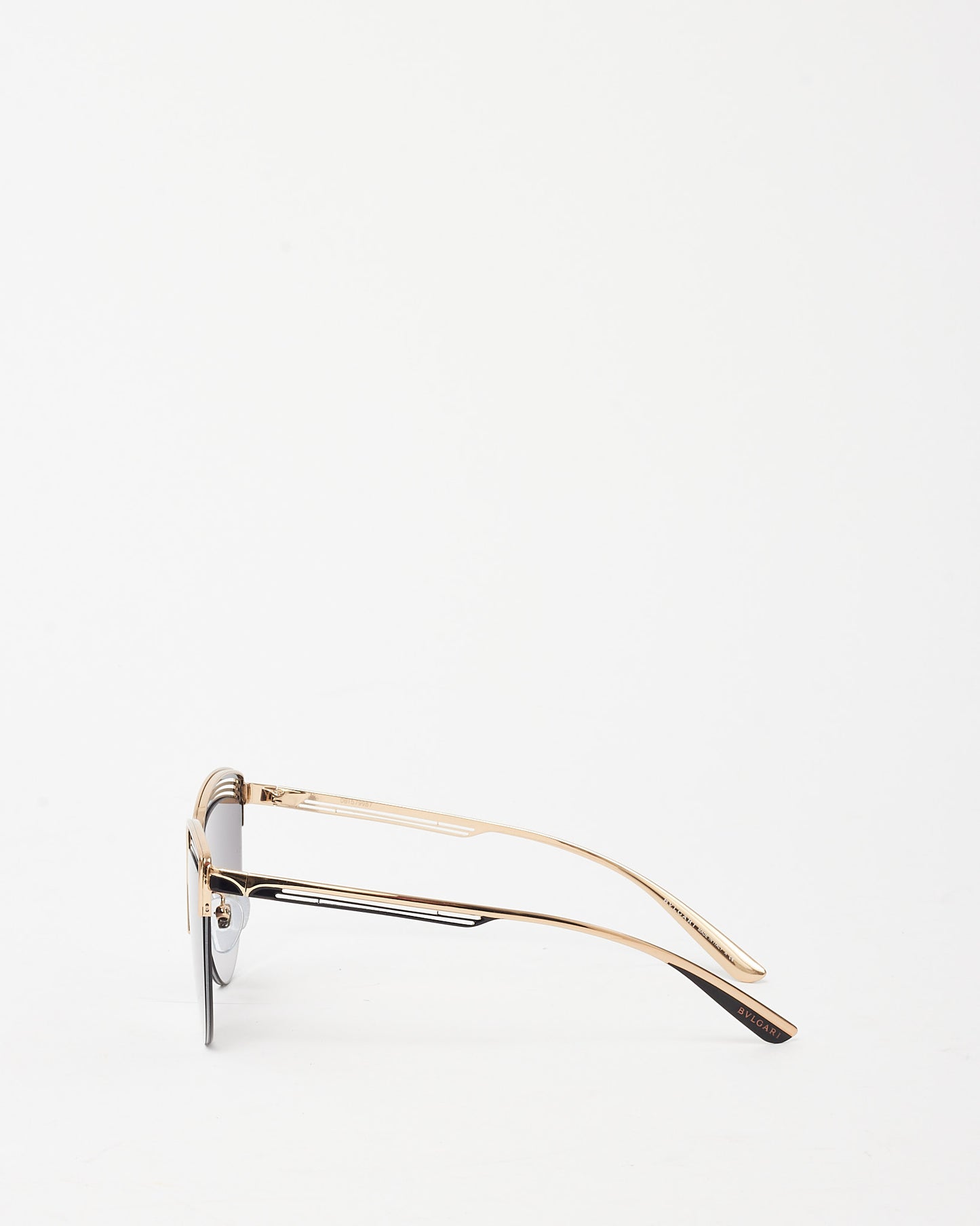 Bulgari Glold and Black Metal BV6118/2033 Cat Eye Sunglasses