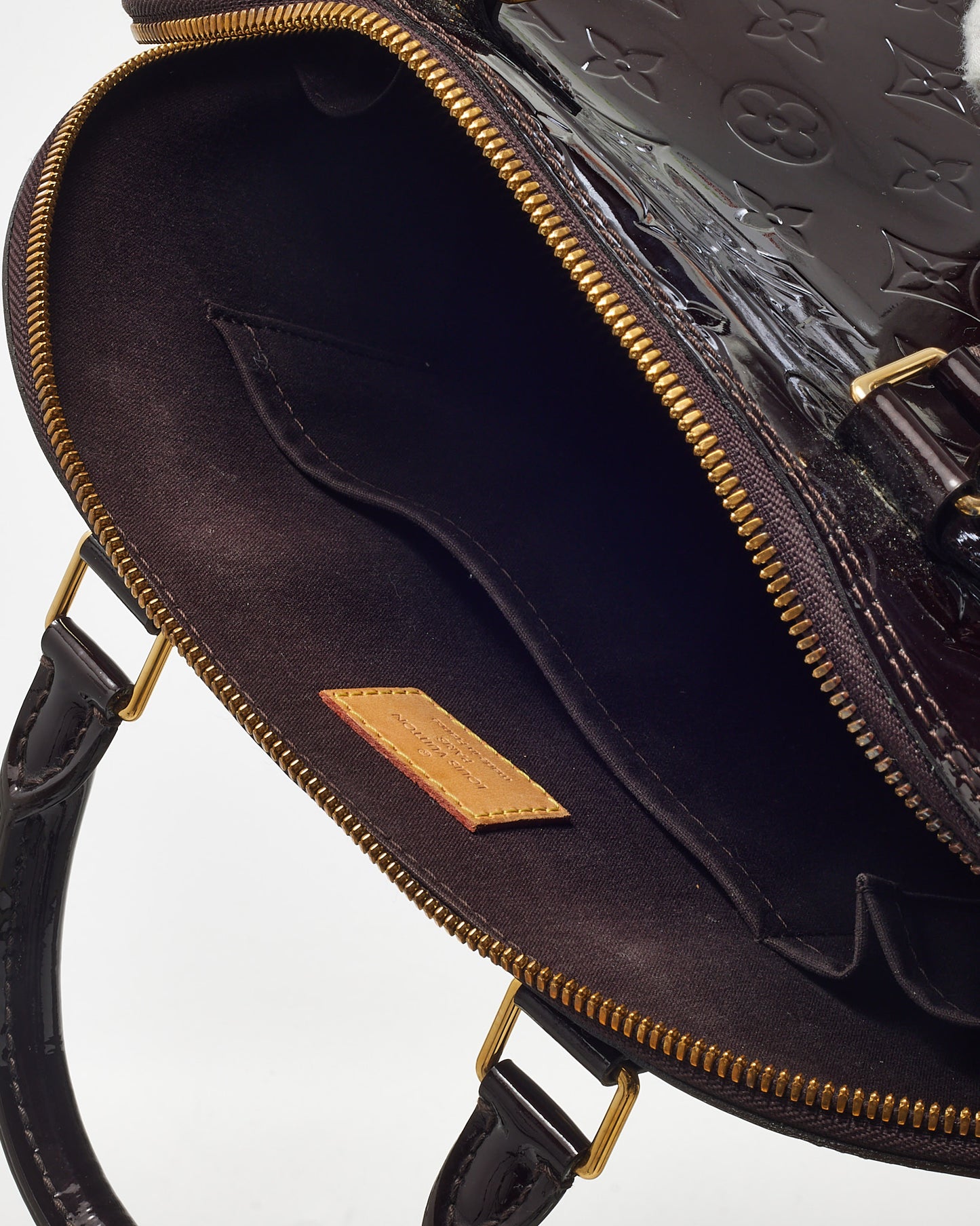 Louis Vuitton Purple Amarante Monogram Vernis Patent Leather Alma PM Bag