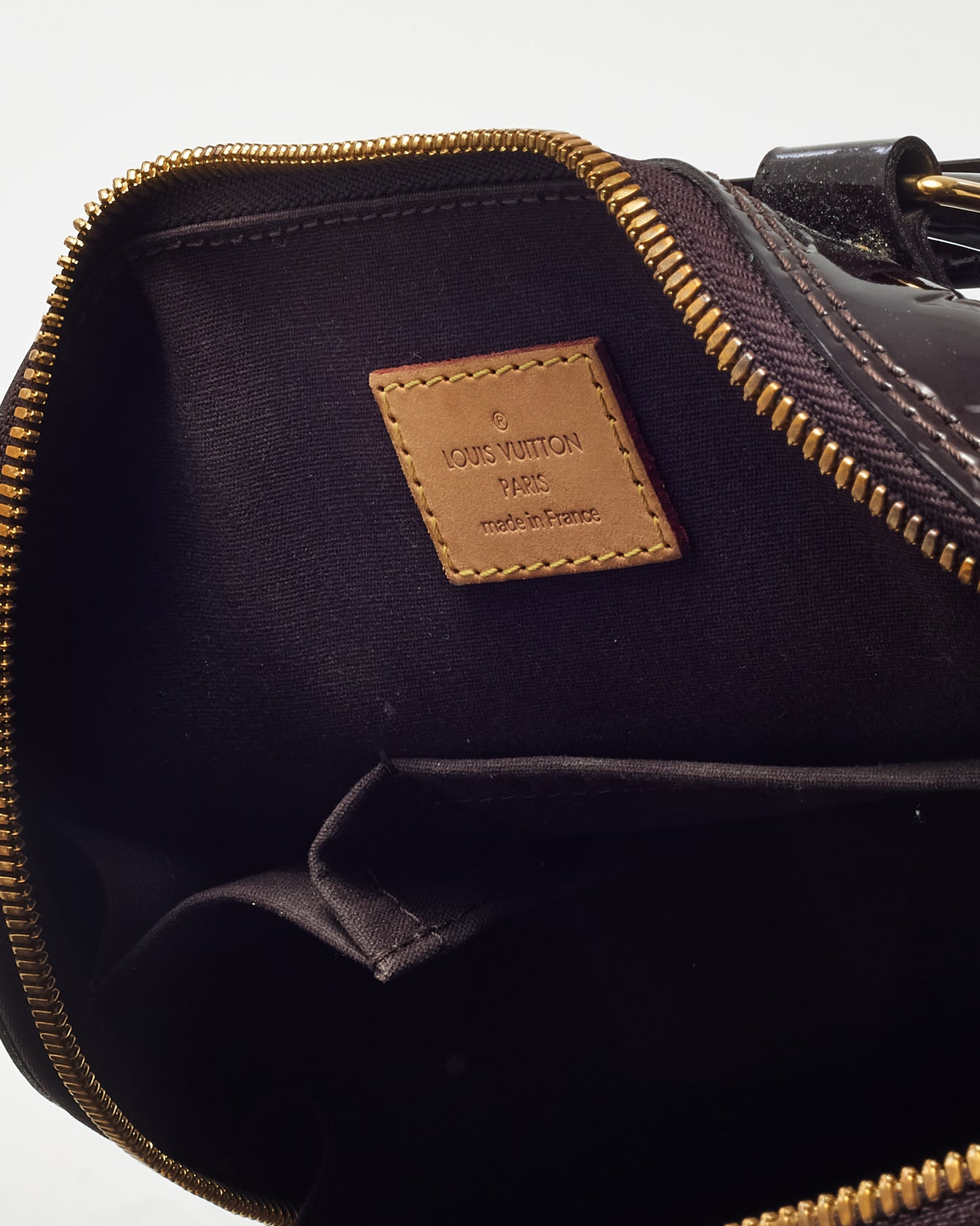 Louis Vuitton Purple Amarante Monogram Vernis Patent Leather Alma PM Bag