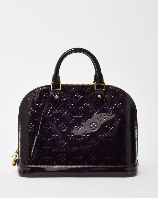 Louis Vuitton Purple Amarante Monogram Vernis Patent Leather Alma PM Bag