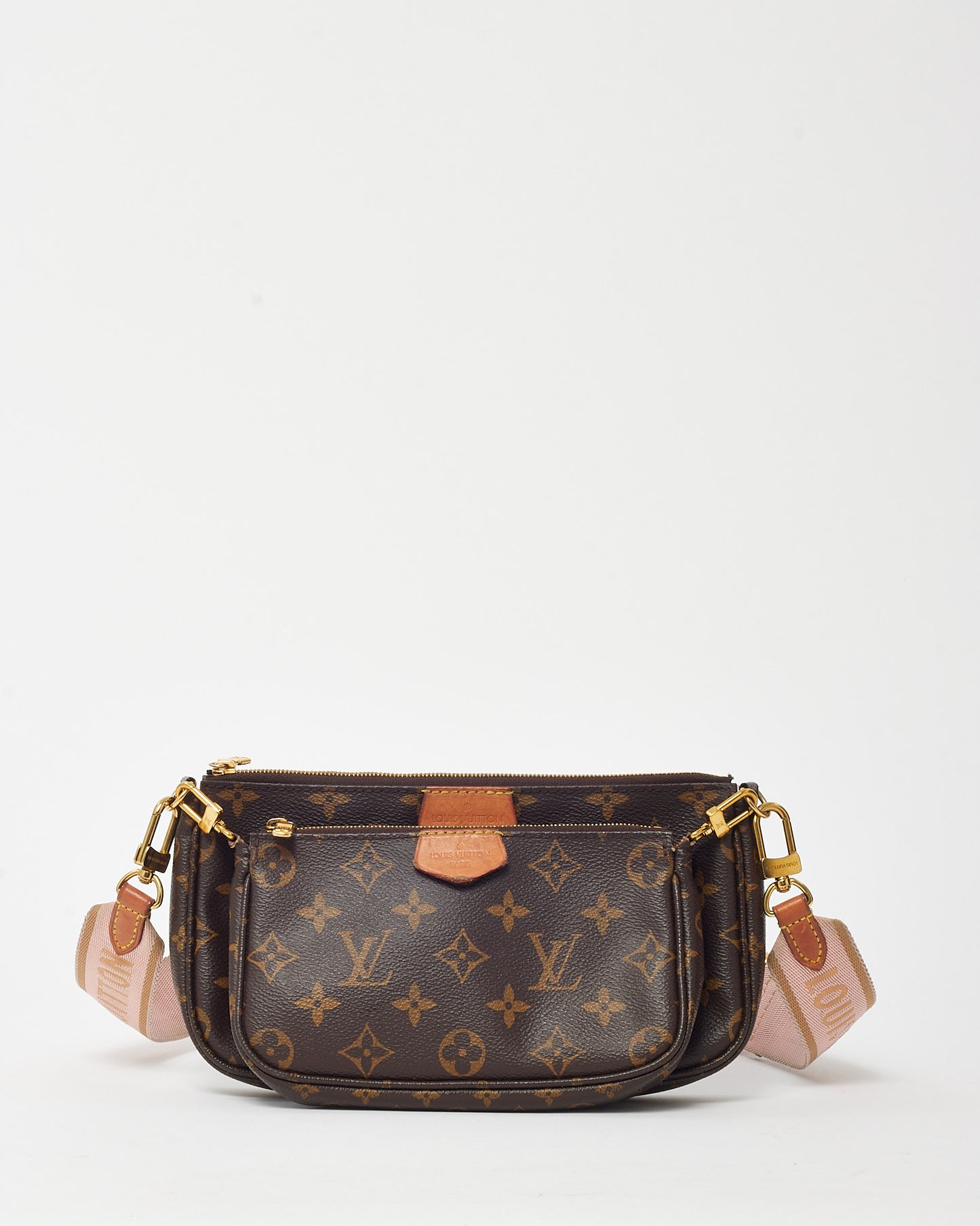 Louis Vuitton Monogram Coated Canvas Pink Multi Pochette Accessoires Crossbody Bag