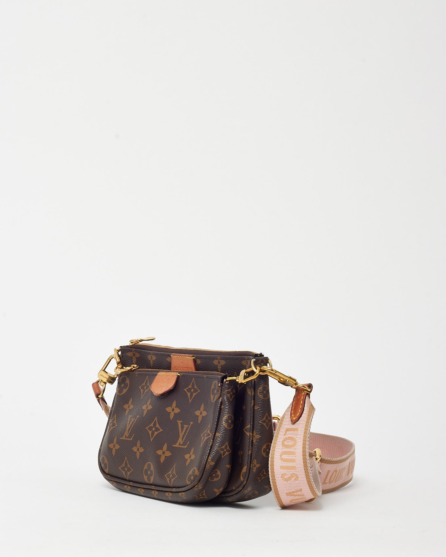 Louis Vuitton Monogram Coated Canvas Pink Multi Pochette Accessoires Crossbody Bag