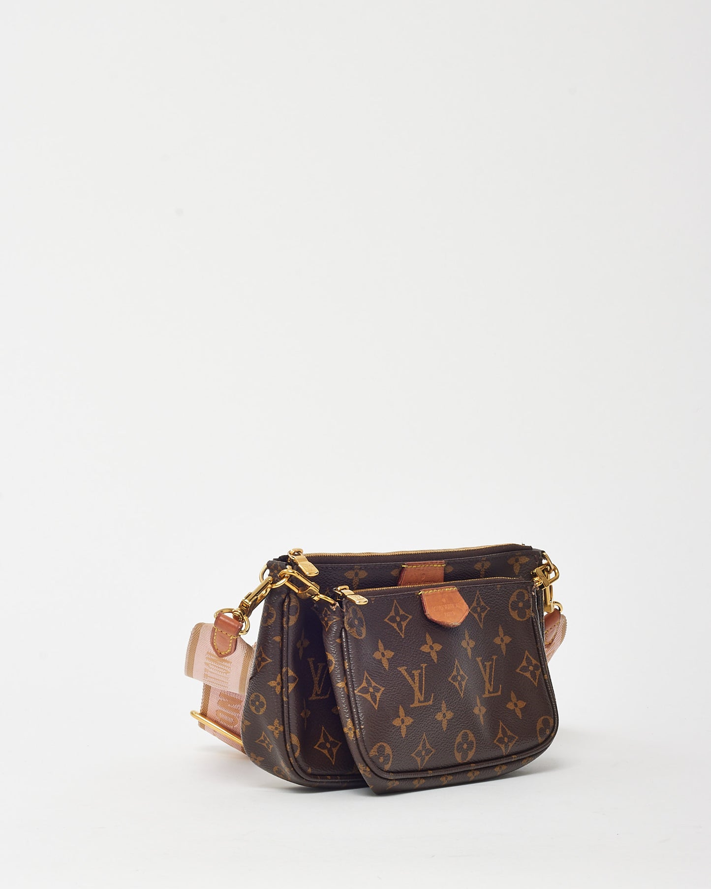 Louis Vuitton Monogram Coated Canvas Pink Multi Pochette Accessoires Crossbody Bag