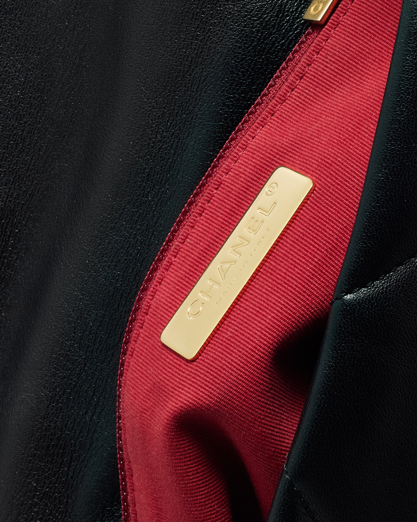 Chanel Black Quilted Lambskin Leather Small 19 SHW Bag