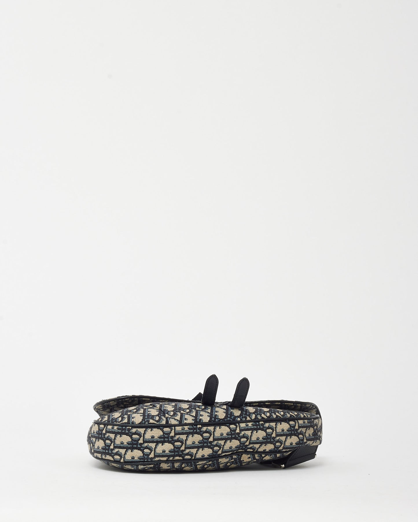 Dior Men's Beige and Black Dior Navy Oblique Jacquard Canvas Saddle Bag