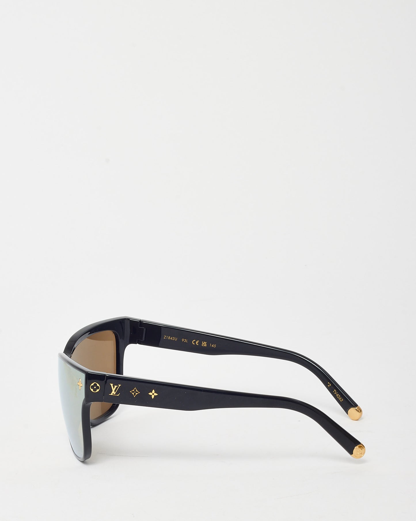 Louis Vuitton Black and Gold LV Shadow Z1843U Square Sunglasses