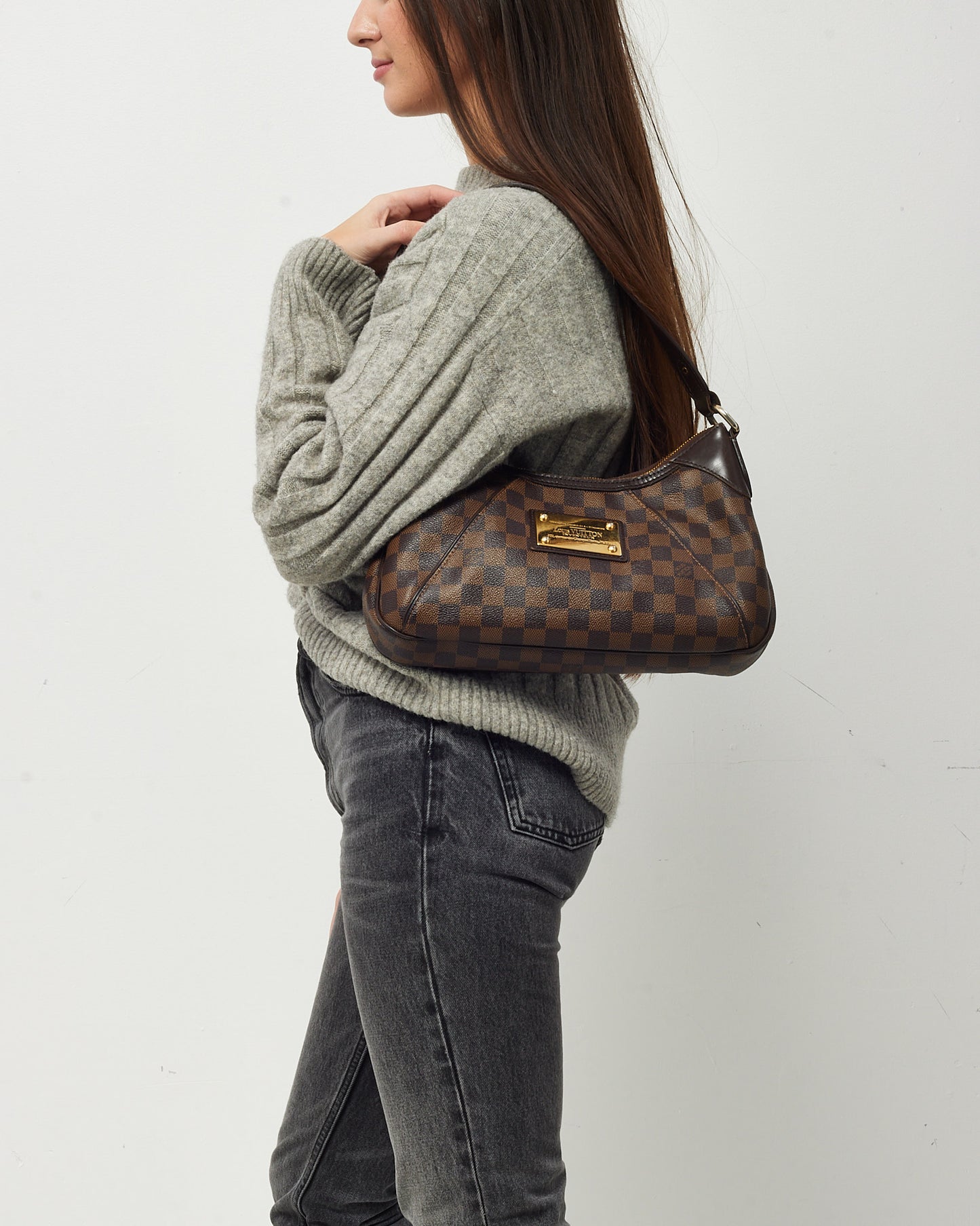 Louis Vuitton Damier Ebene Canvas Thames PM Shoulder Bag