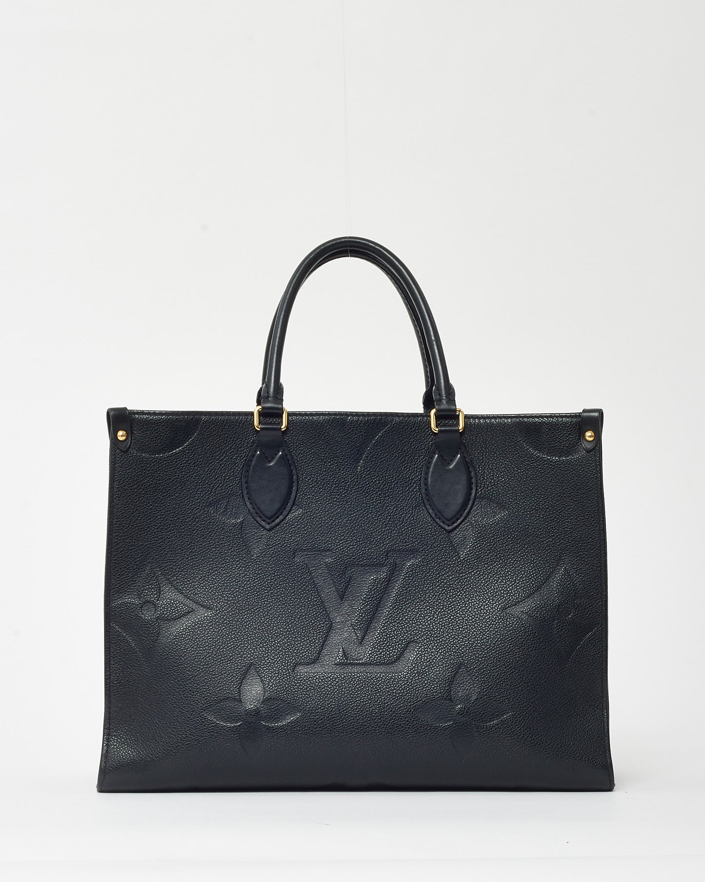Louis Vuitton Black Monogram Empreinte Leather Onthego MM Bag