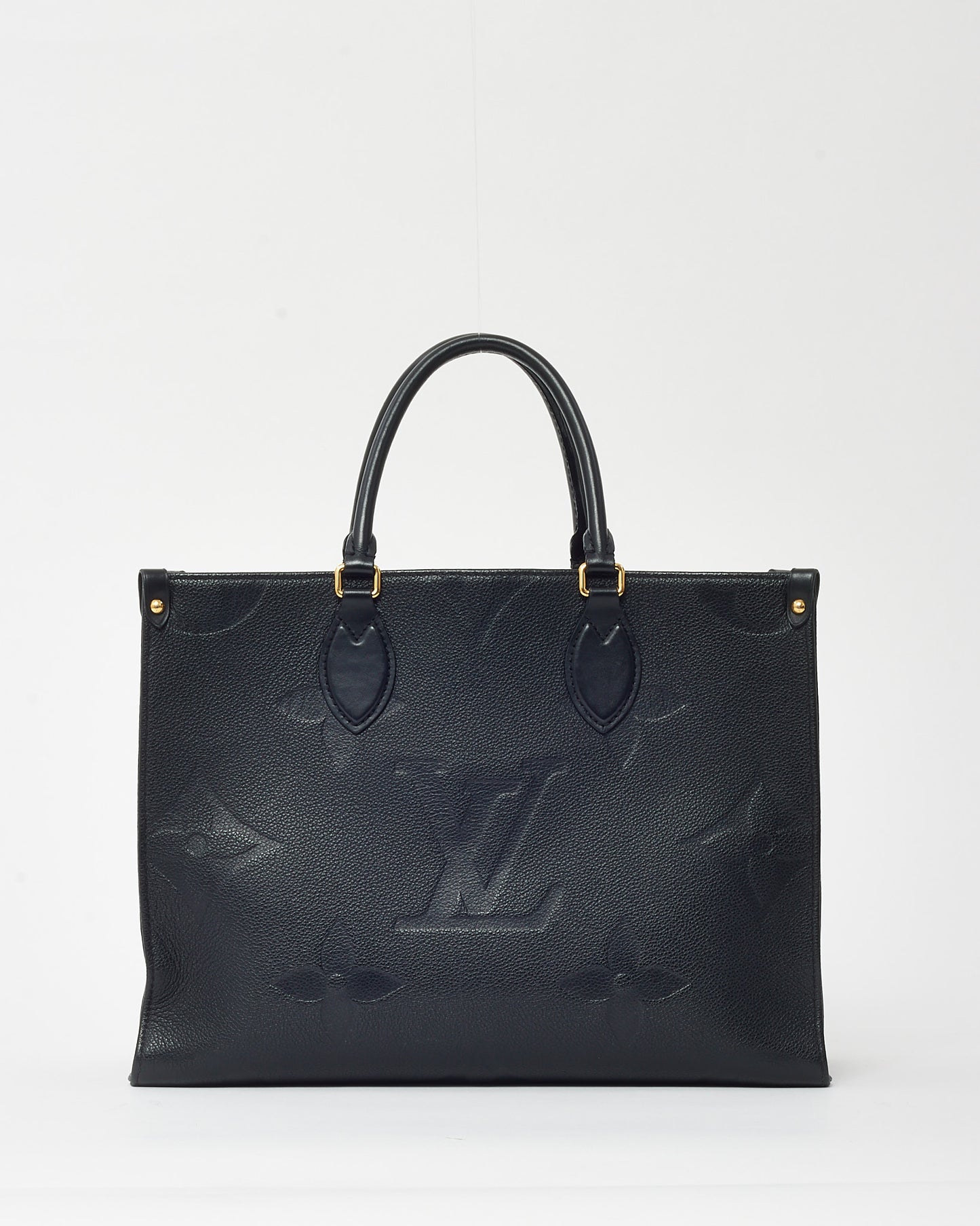 Louis Vuitton Black Monogram Empreinte Leather Onthego MM Bag