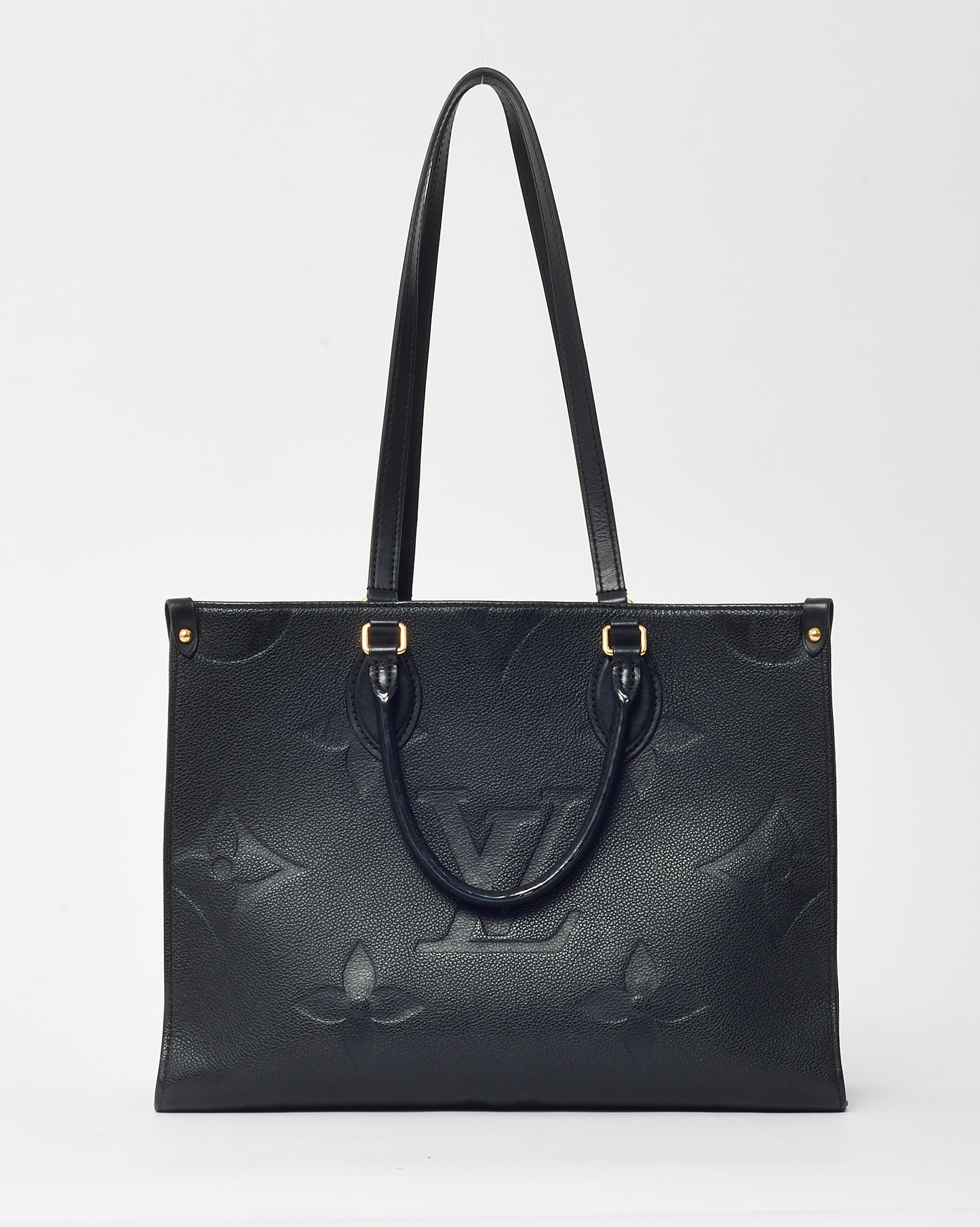 Louis Vuitton Black Monogram Empreinte Leather Onthego MM Bag