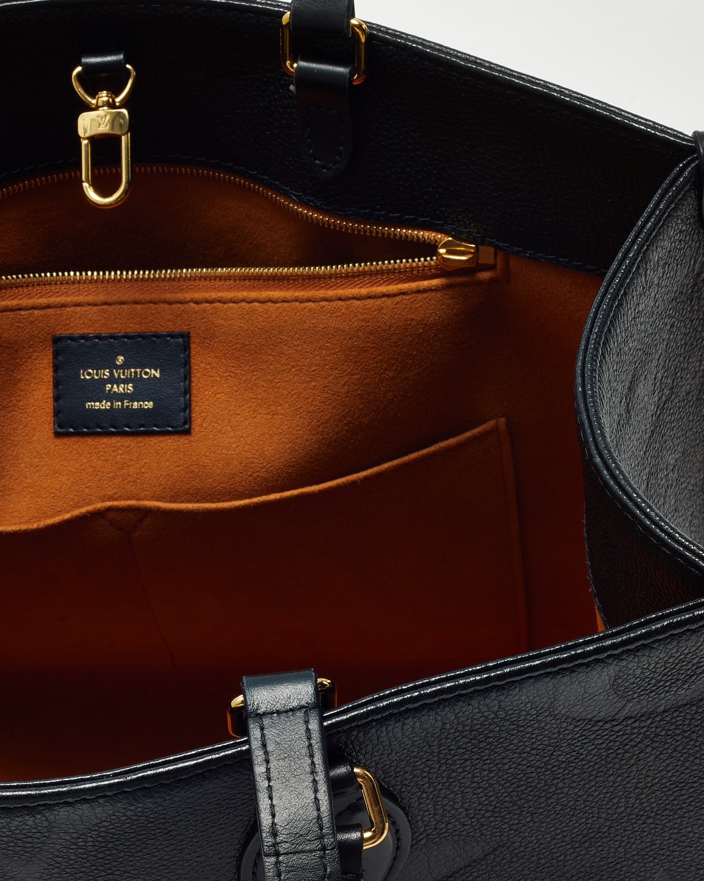 Louis Vuitton Black Monogram Empreinte Leather Onthego MM Bag