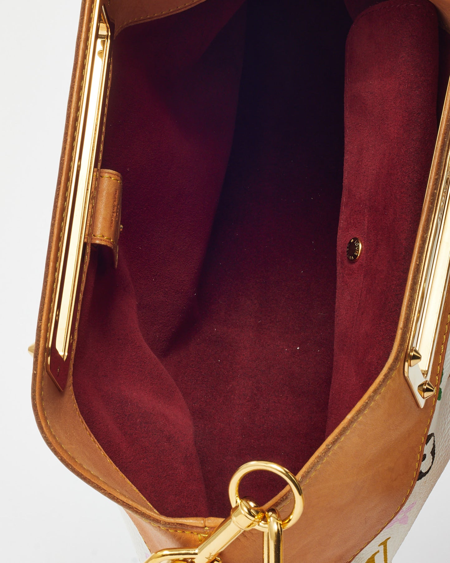 Louis Vuitton White & Multi Monogram Murakami Coated Canvas Judy MM Bag