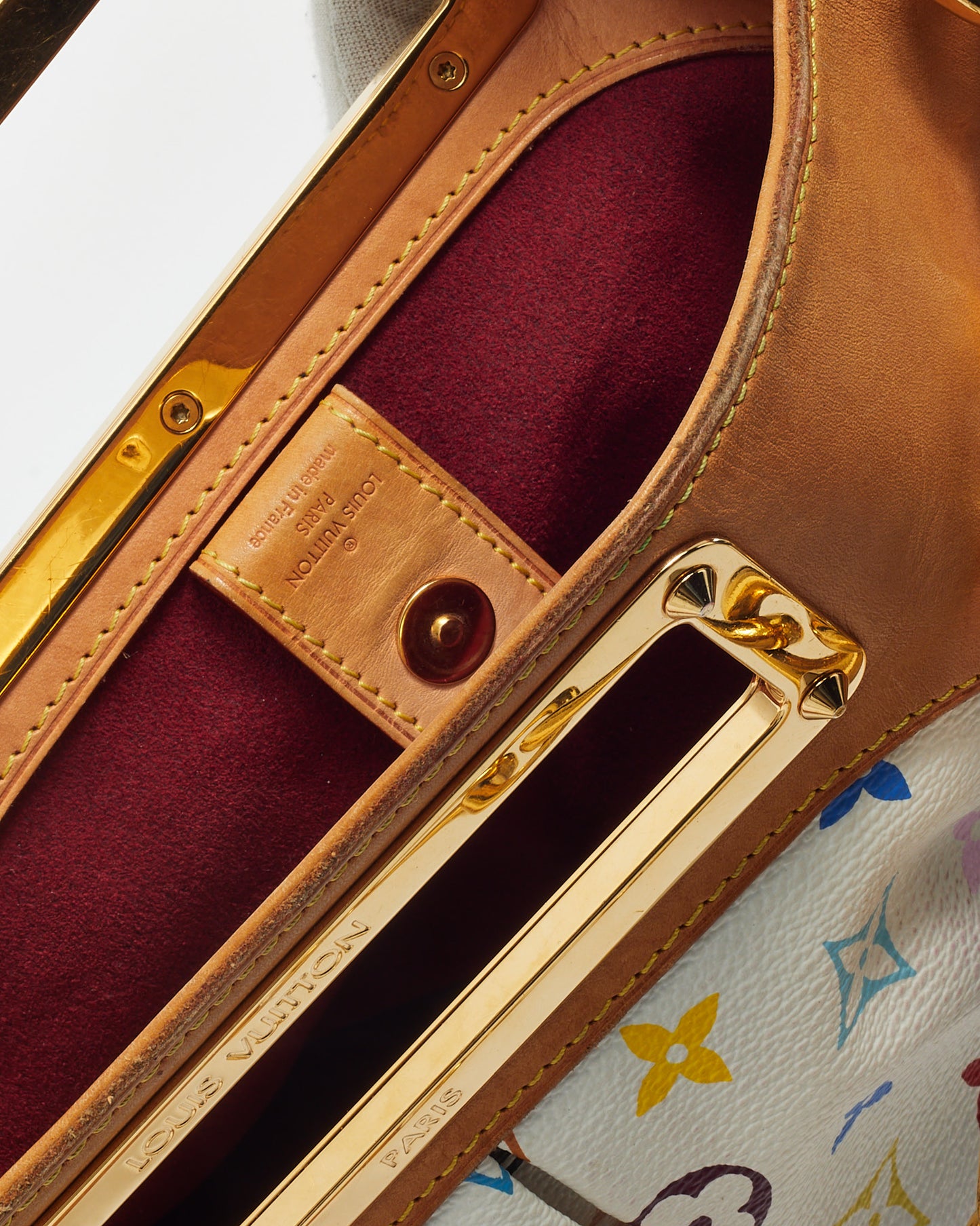 Louis Vuitton White & Multi Monogram Murakami Coated Canvas Judy MM Bag