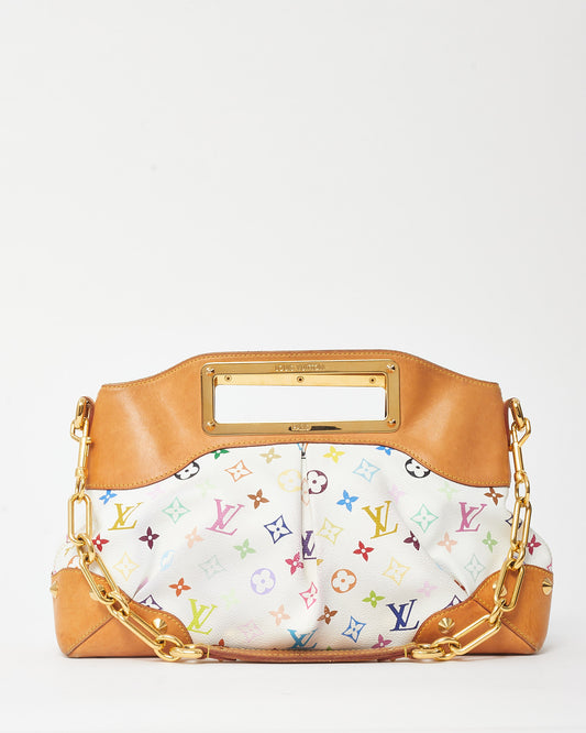 Louis Vuitton White & Multi Monogram Murakami Coated Canvas Judy MM Bag