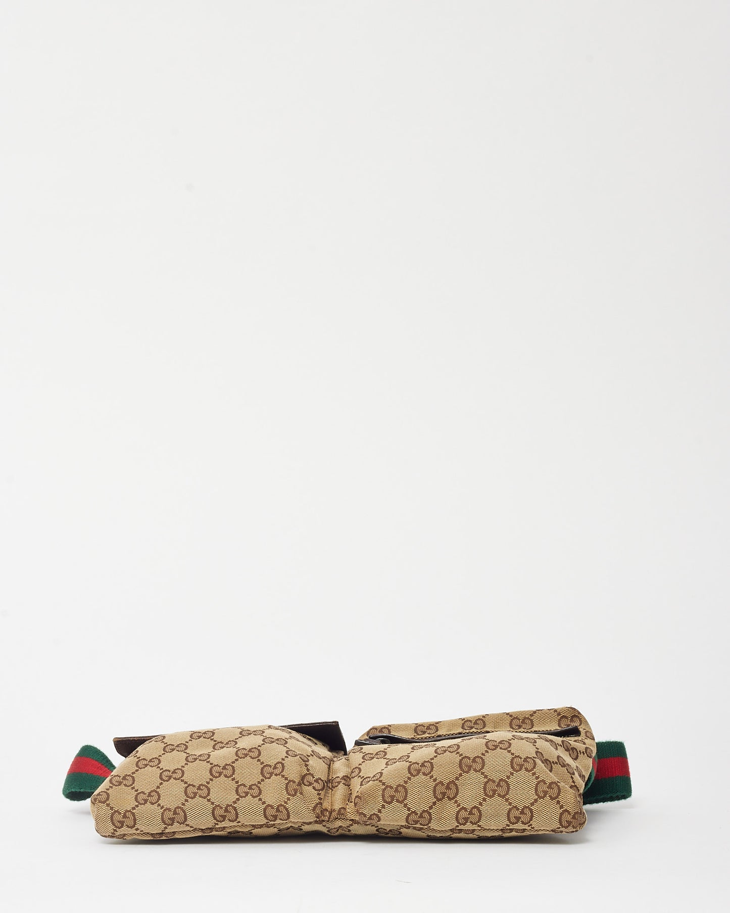 Gucci Beige and Brown Monogram GG Canvas Double Pocket Belt Bag