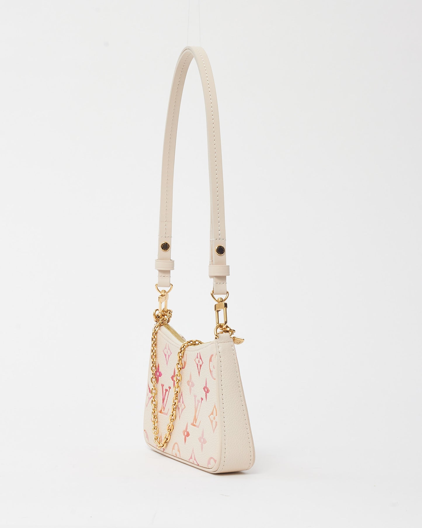 Louis Vuitton Pink Sunrise Aquarelle Monogram Empreinte Leather Easy Pouch On Strap Bag