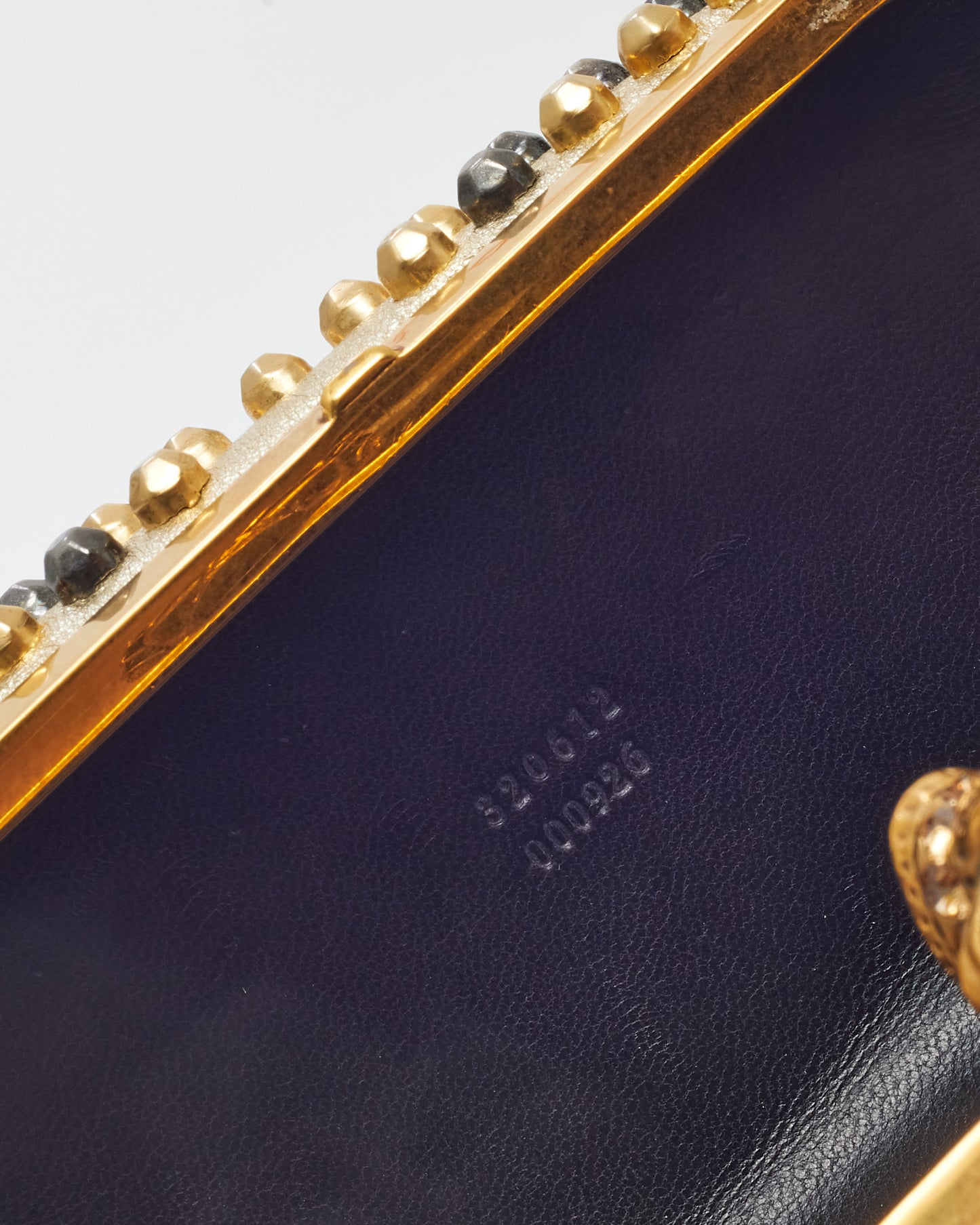 Alexander McQueen Gold Honeycomb Bee Punk Skull Studded Box Clutch