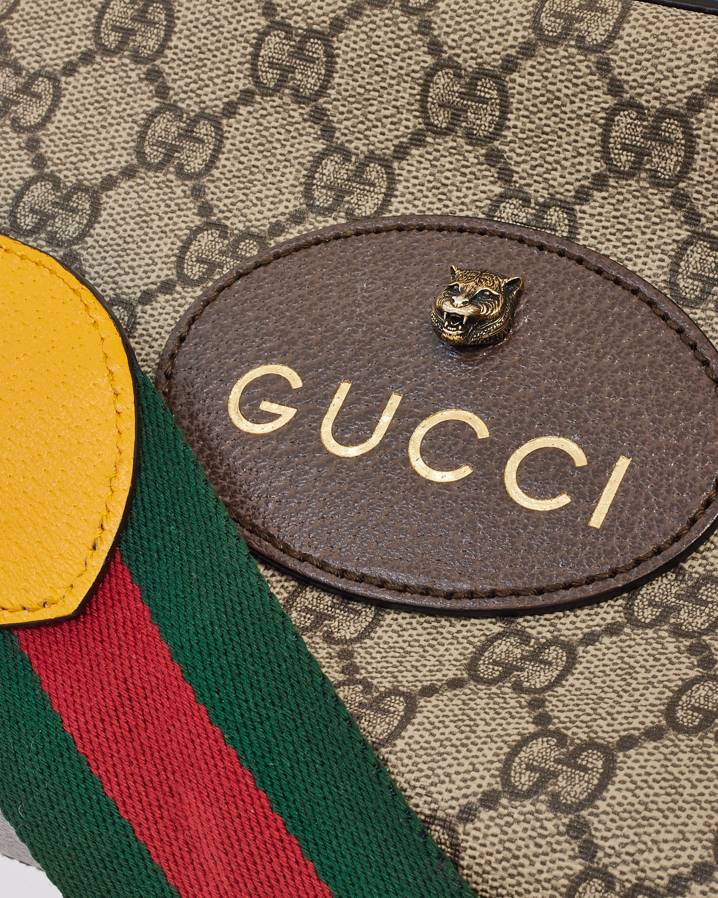 Gucci Beige and Brown GG Supreme Monogram Canvas Neo Vintage Web Camera Bag