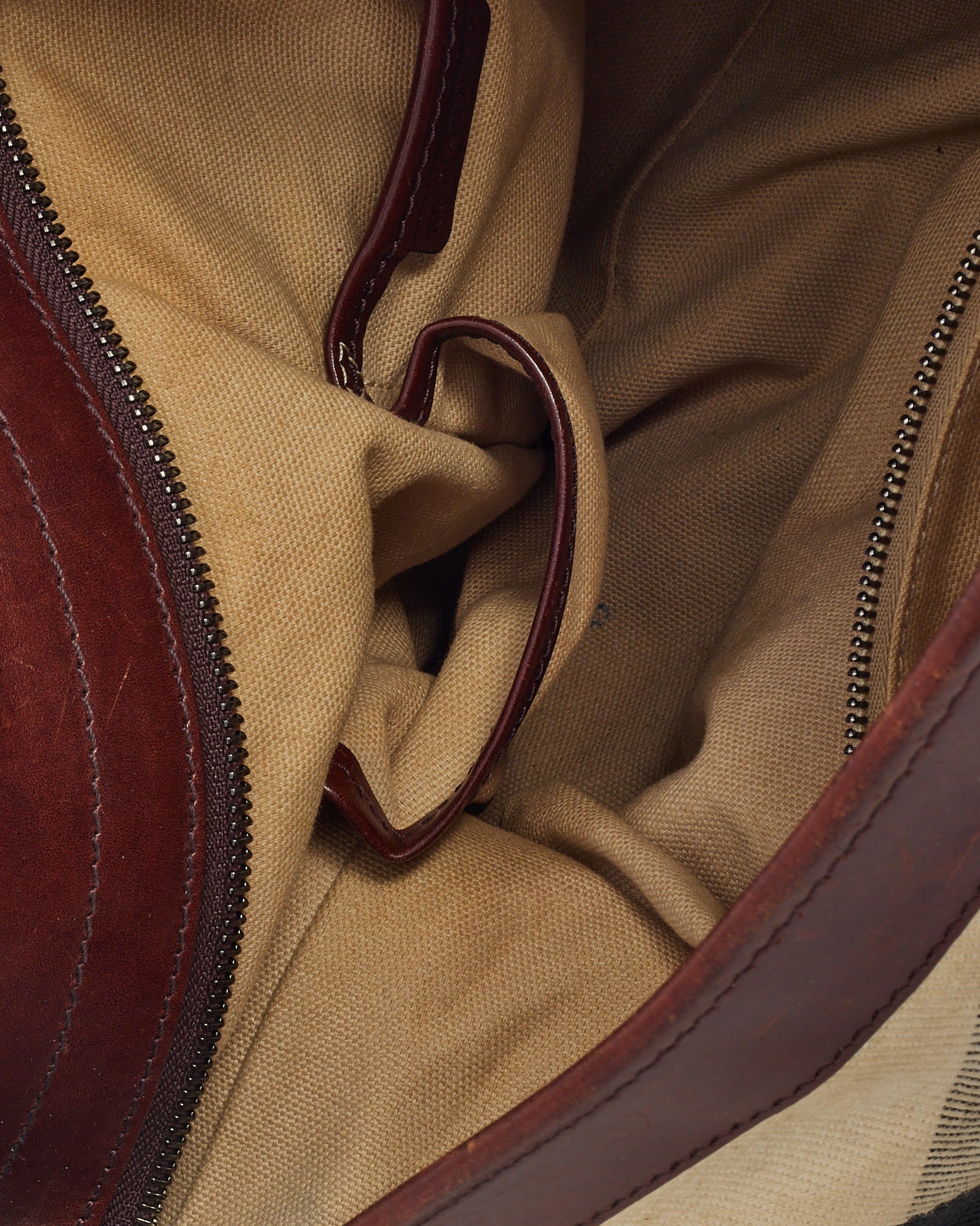 Burberry Brown Leather and Black/White Mega Nova Check Canvas Hobo Shoulder Bag