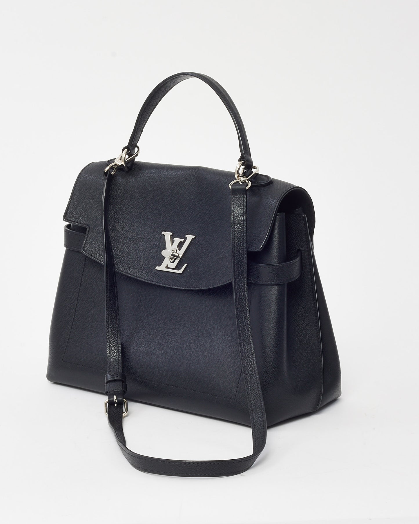 Louis Vuitton Black Soft Calf Leather Lockme Ever MM 2Way Bag with Strap