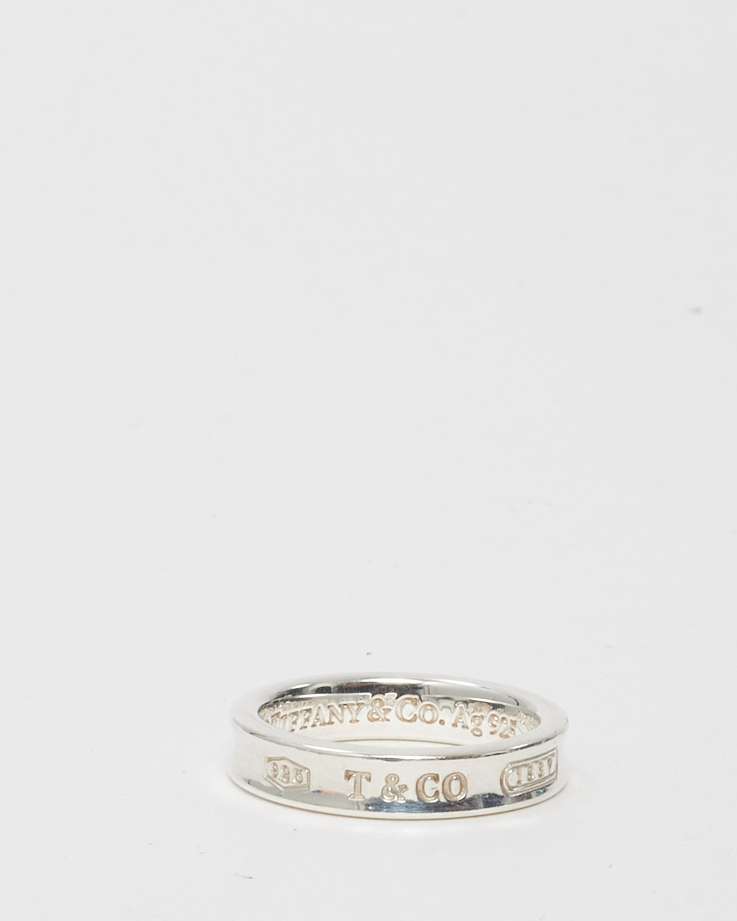 Tiffany & Co. Silver Tiffany 1837 Narrow Ring - 5