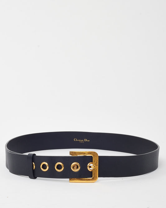 Ceinture noire D-Fence en cuir de veau noir Dior - 85