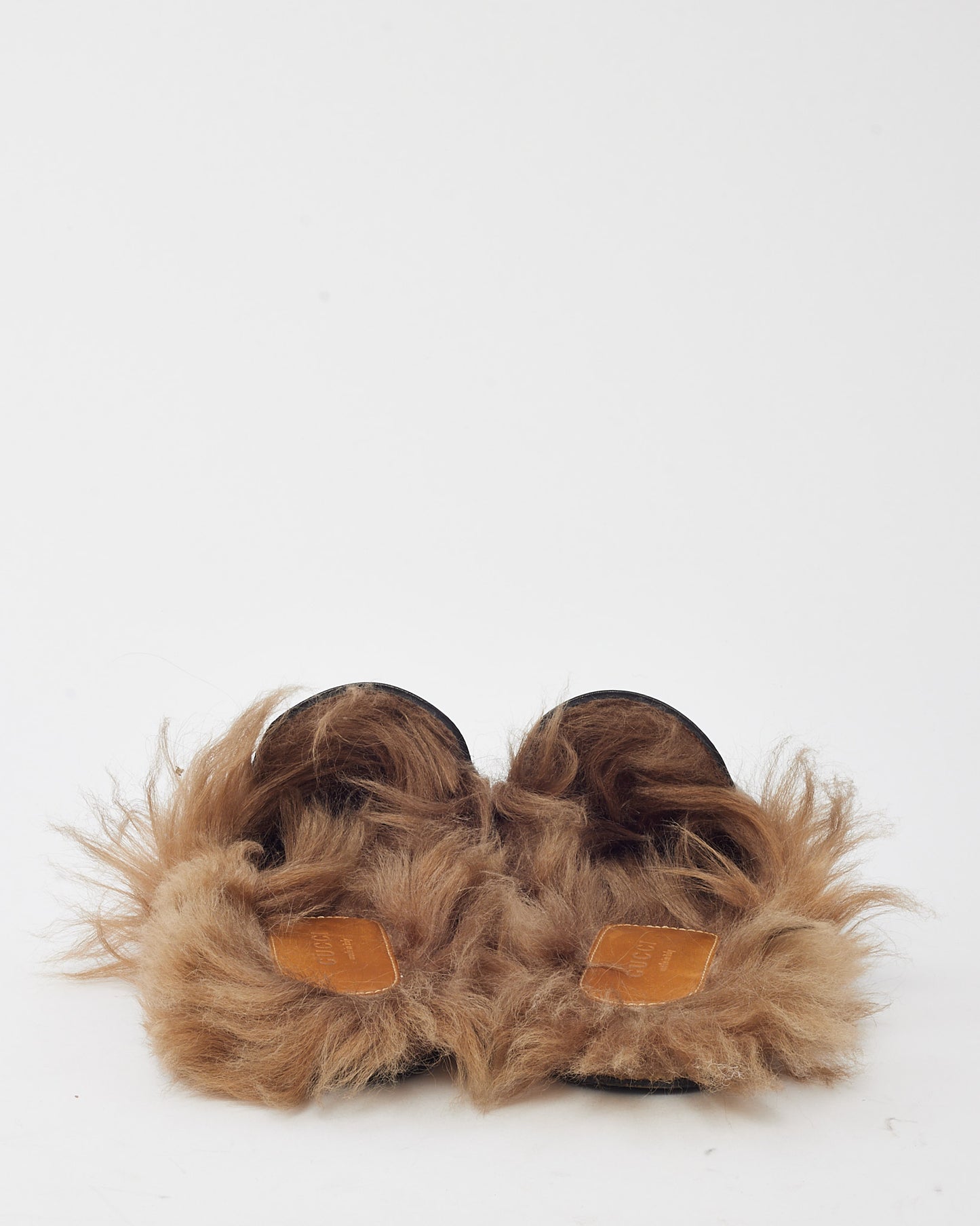 Gucci Black Calfskin Leather Horsebit Fur Slip On Princetown Slippers - 37