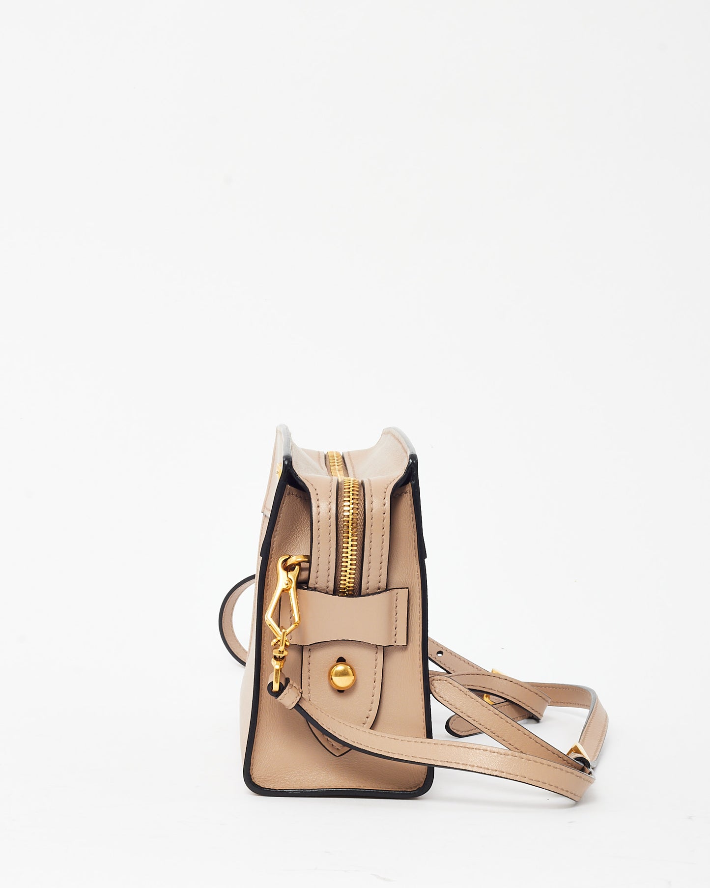 Prada Beige Cipria Saffiano and City Calf Leather Logo Bandoliera Crossbody Bag