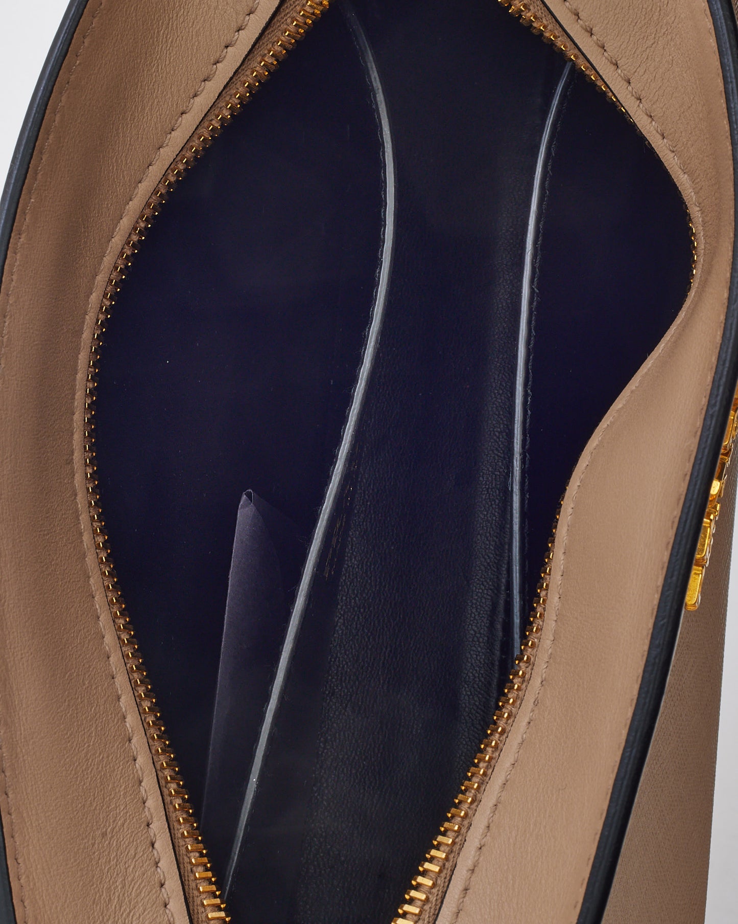 Prada Beige Cipria Saffiano and City Calf Leather Logo Bandoliera Crossbody Bag