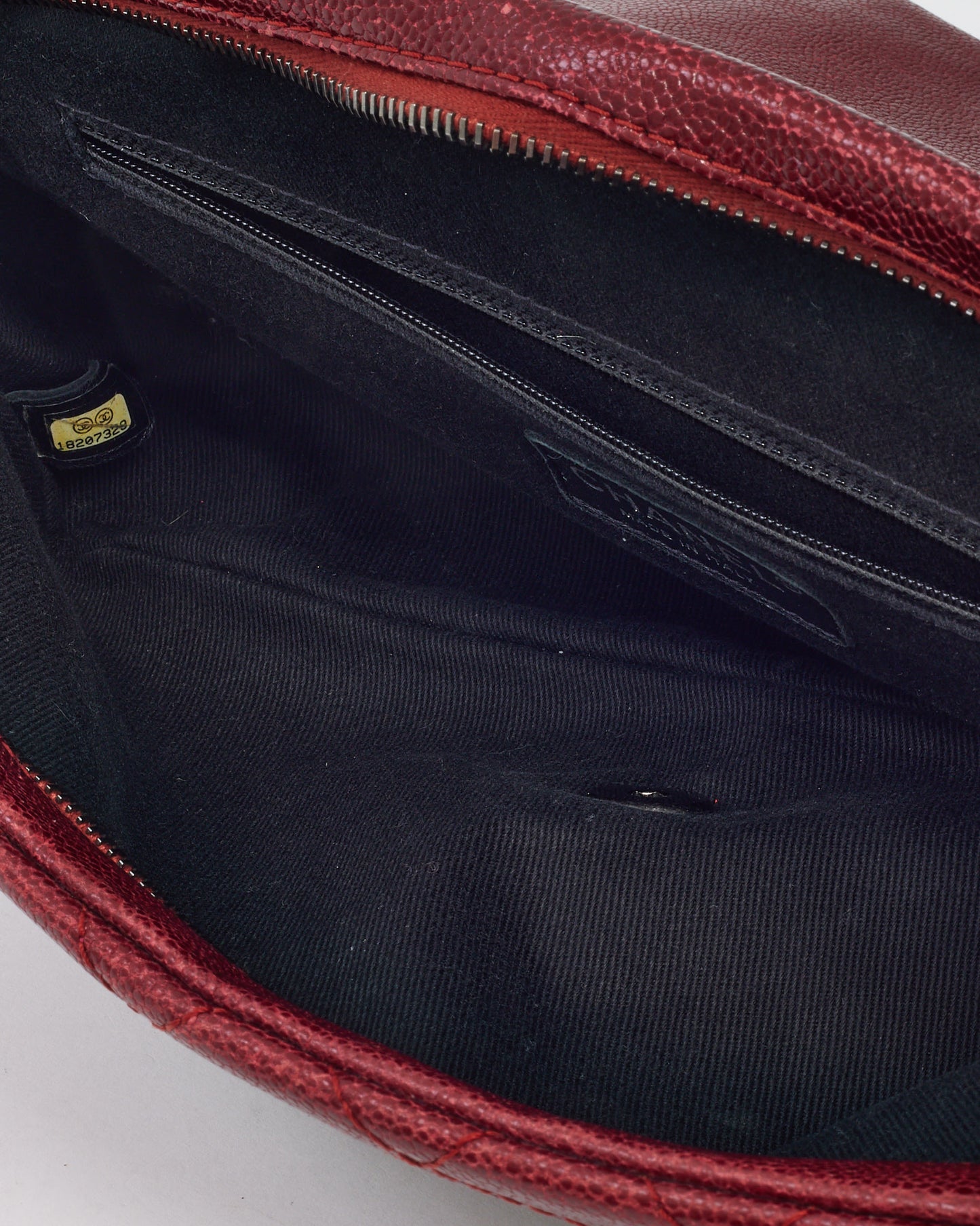 Chanel Burgundy Red Quilted Caviar Leather Jumbo Easy Flap Shoulder Bag SHW