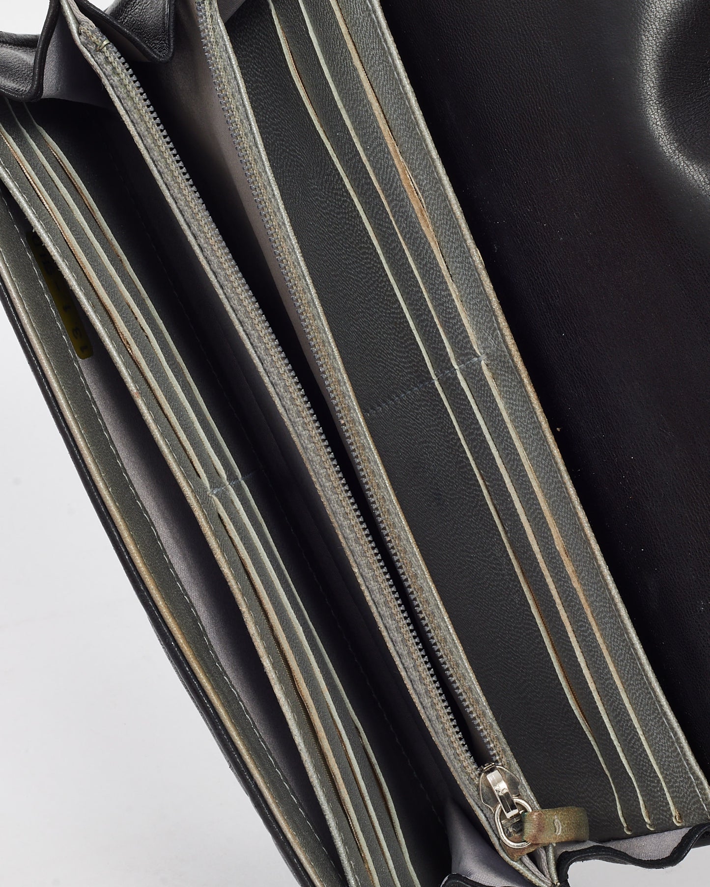 Chanel Black Leather Embossed Camellia Flower CC Logo Continental Wallet