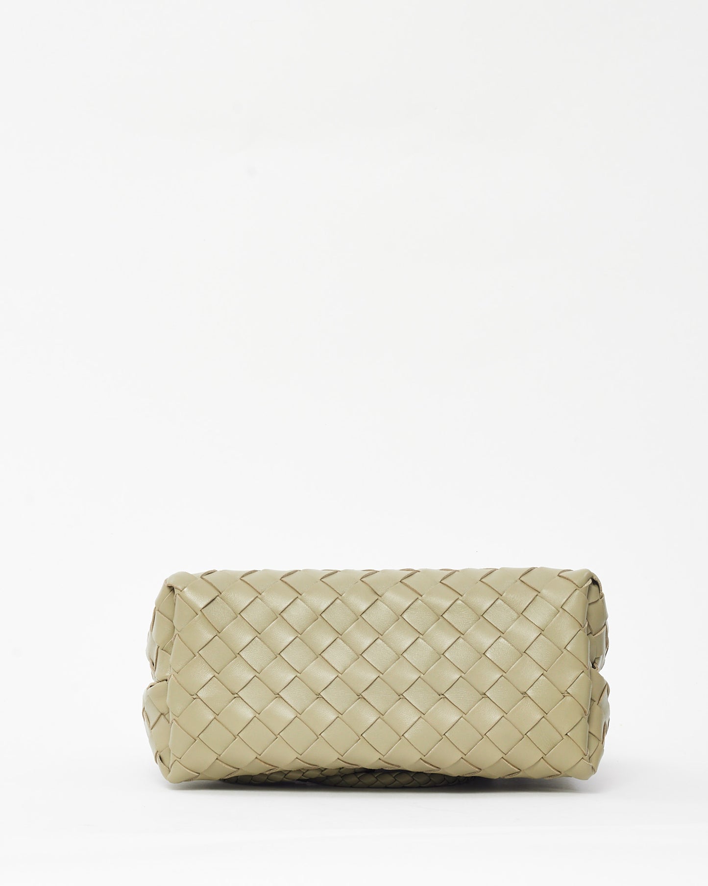 Bottega Veneta Travertine Intrecciato  Leather Small Andiamo Bag GHW