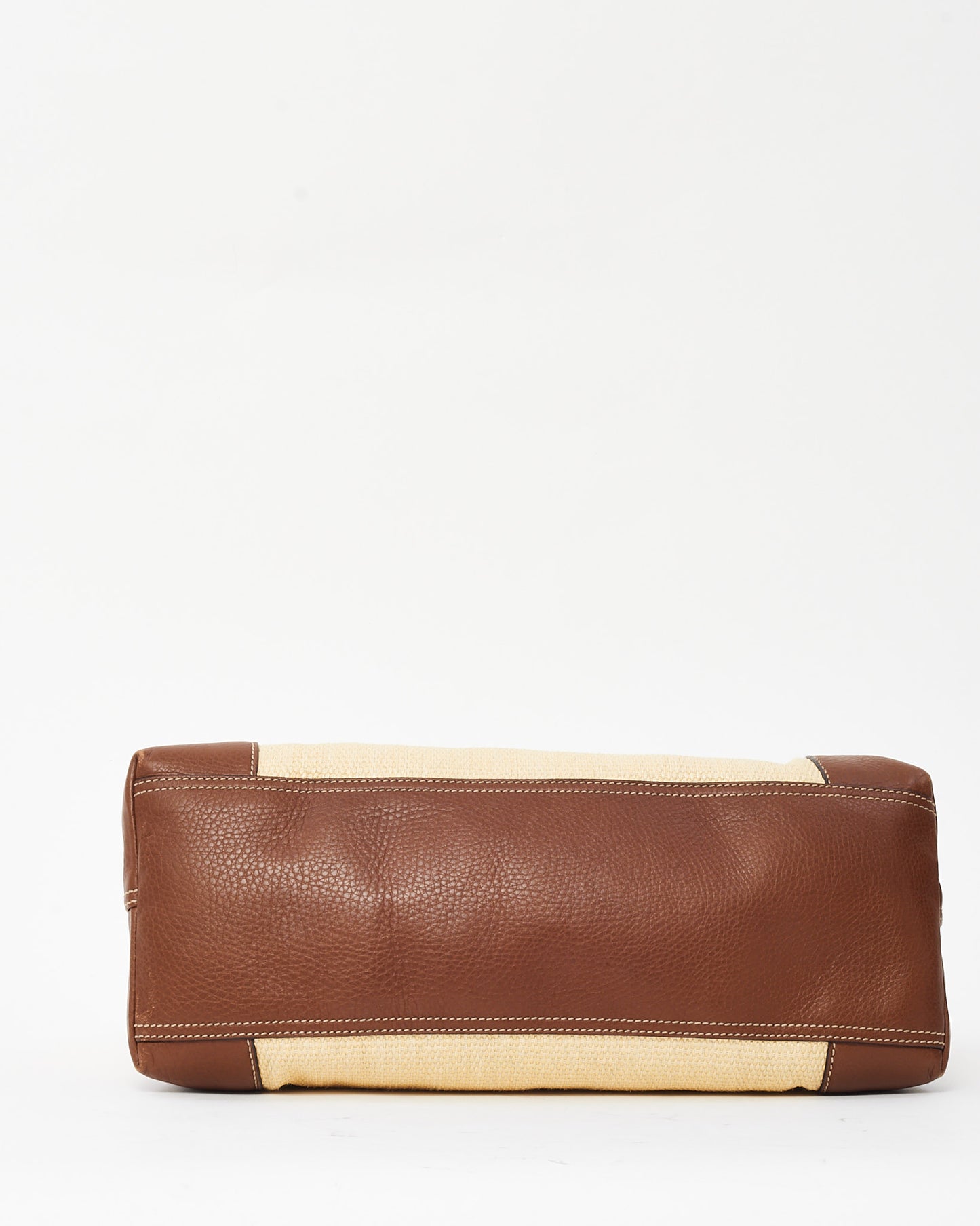 Gucci Beige Raffia and Brown Leather Medium GG Soho Chain Shoulder Bag