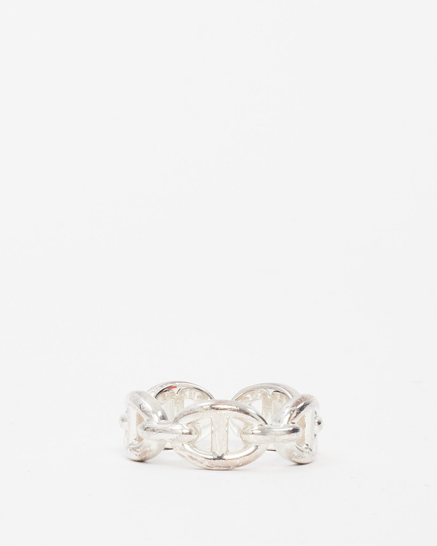 Hermès Silver Chaine D'Ancre Enchainee Ring PM - 51