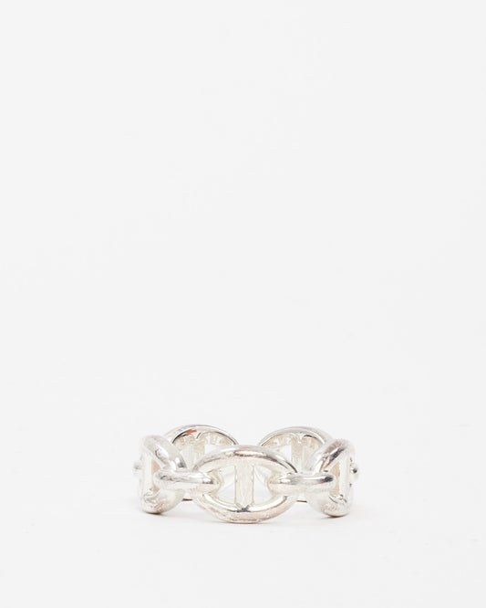 Hermès Silver Chaine D'Ancre Enchainee Ring PM - 51