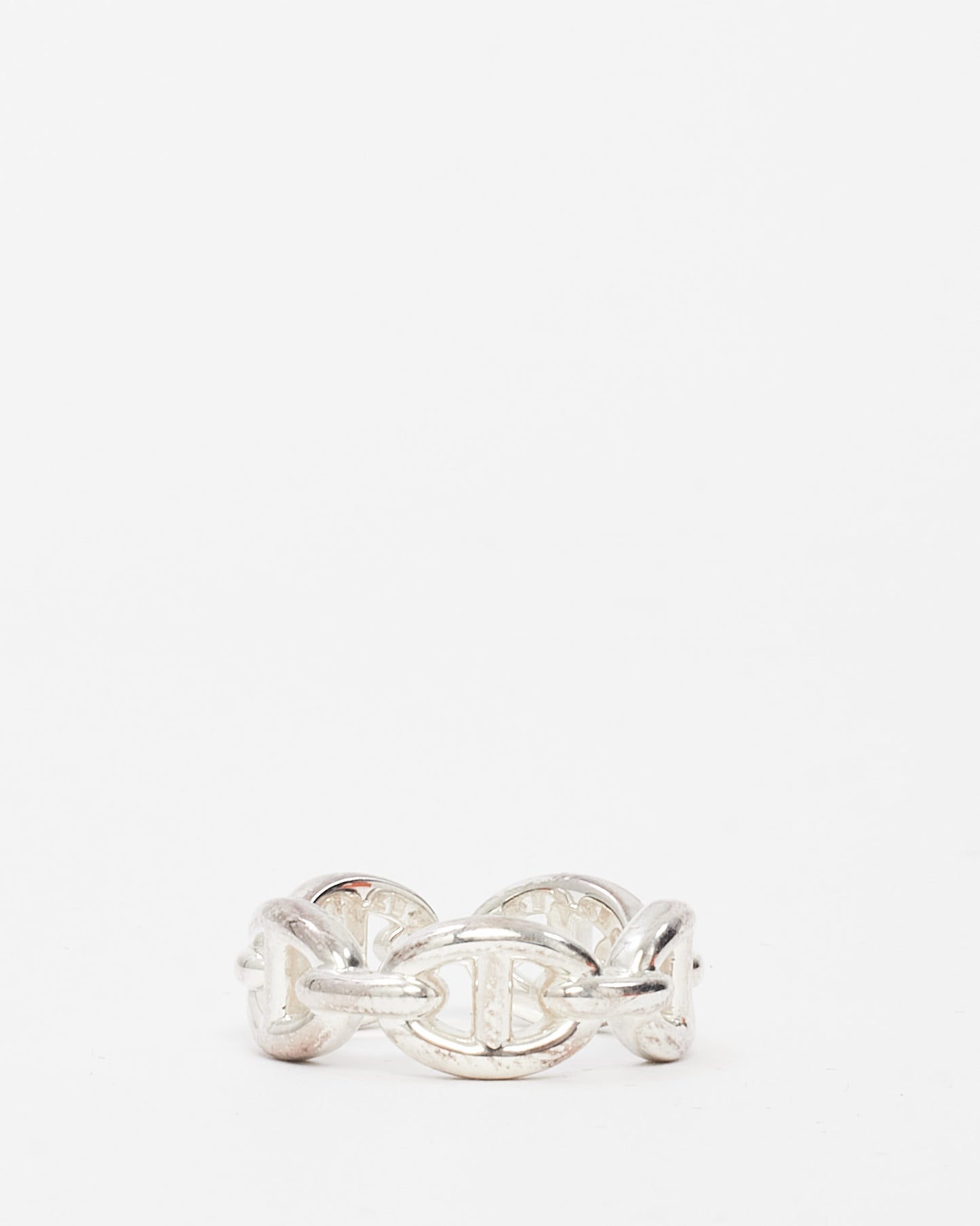 Hermès Silver Chaine D'Ancre Enchainee Ring PM - 51