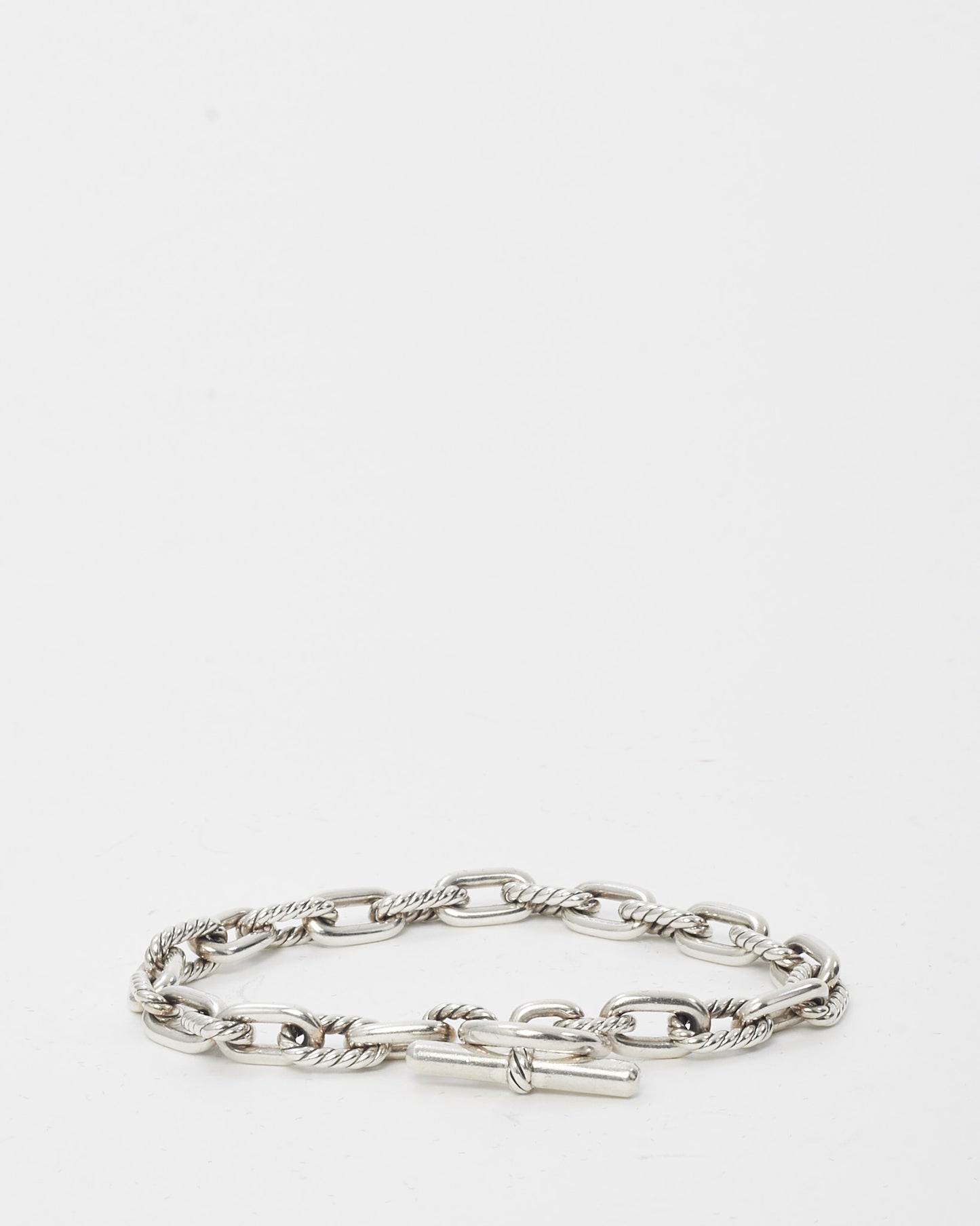 David Yurman Sterling Silver DY Madison Toggle Chain Bracelet