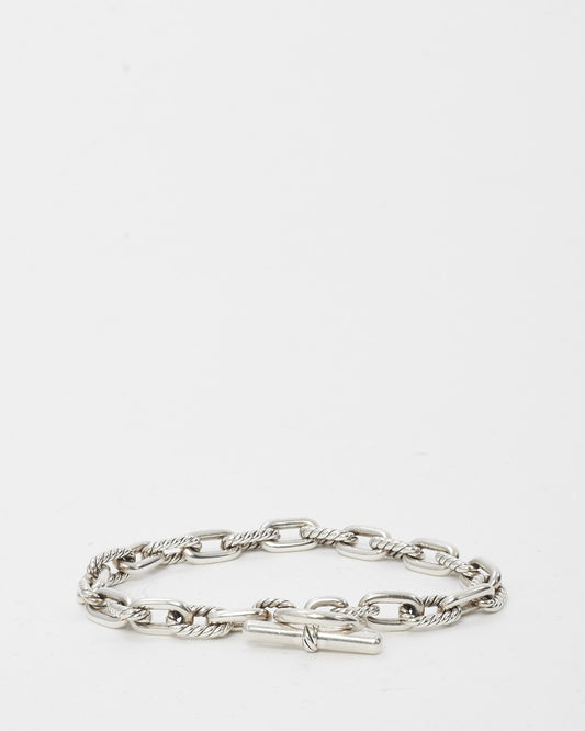 David Yurman Sterling Silver DY Madison Toggle Chain Bracelet