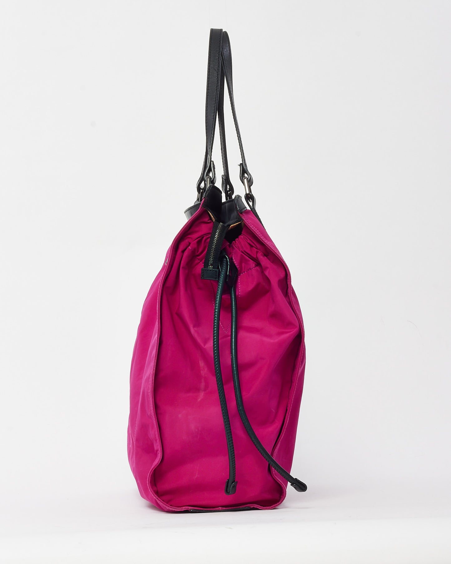 Burberry Pink Nylon Check Interior Package Tote Bag