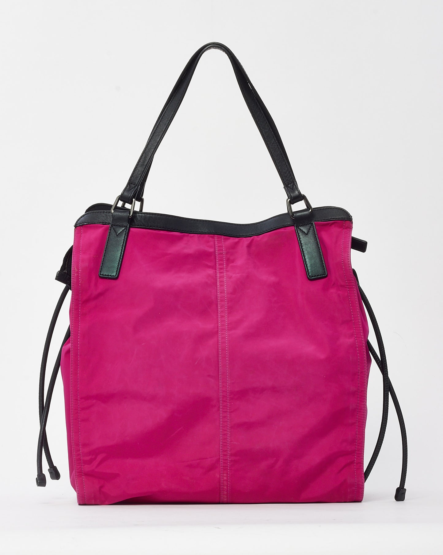 Burberry Pink Nylon Check Interior Package Tote Bag